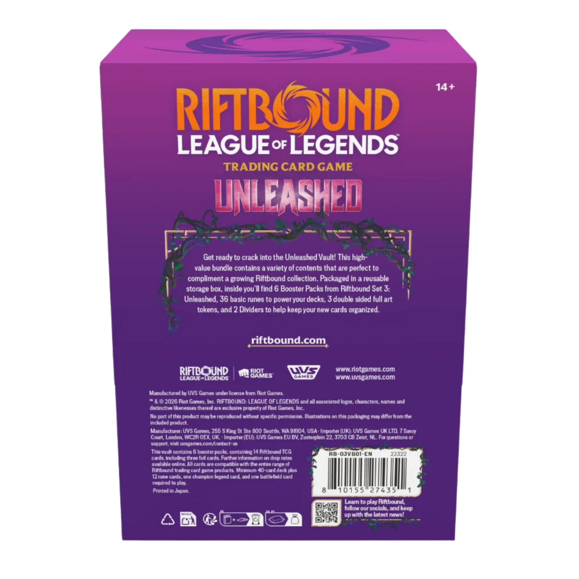 Vault Bundle Unleashed - Riftbound: League of Legends TCG - Ingles