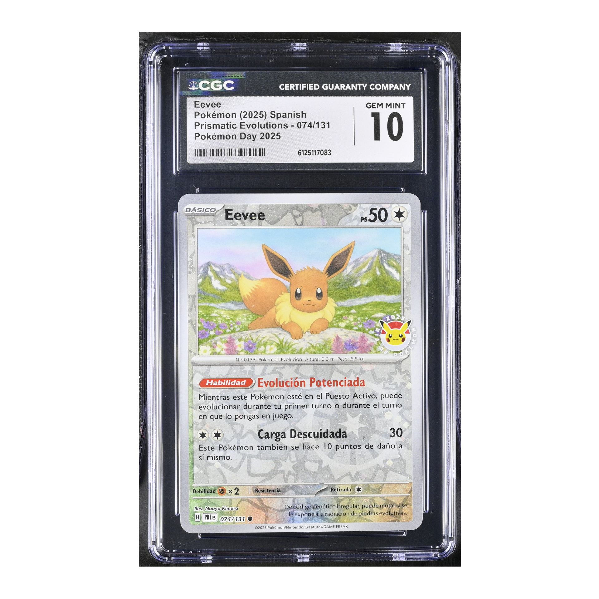 Eevee (2025) Pokémon Day Evoluciones Prismaticas - CGC 10