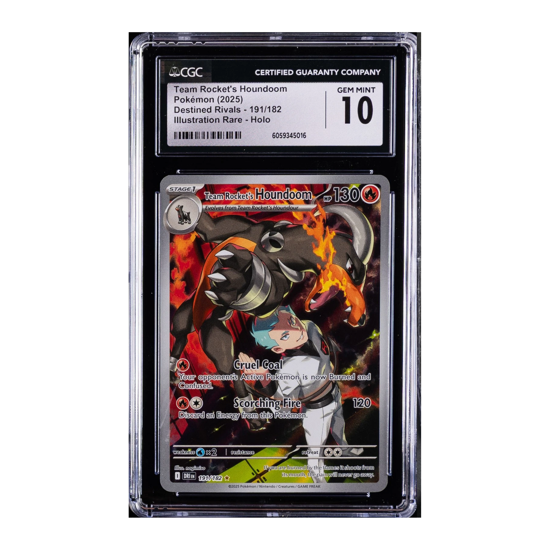 Team Rocket's Houndoom (2025) Destined Rivals - CGC 10
