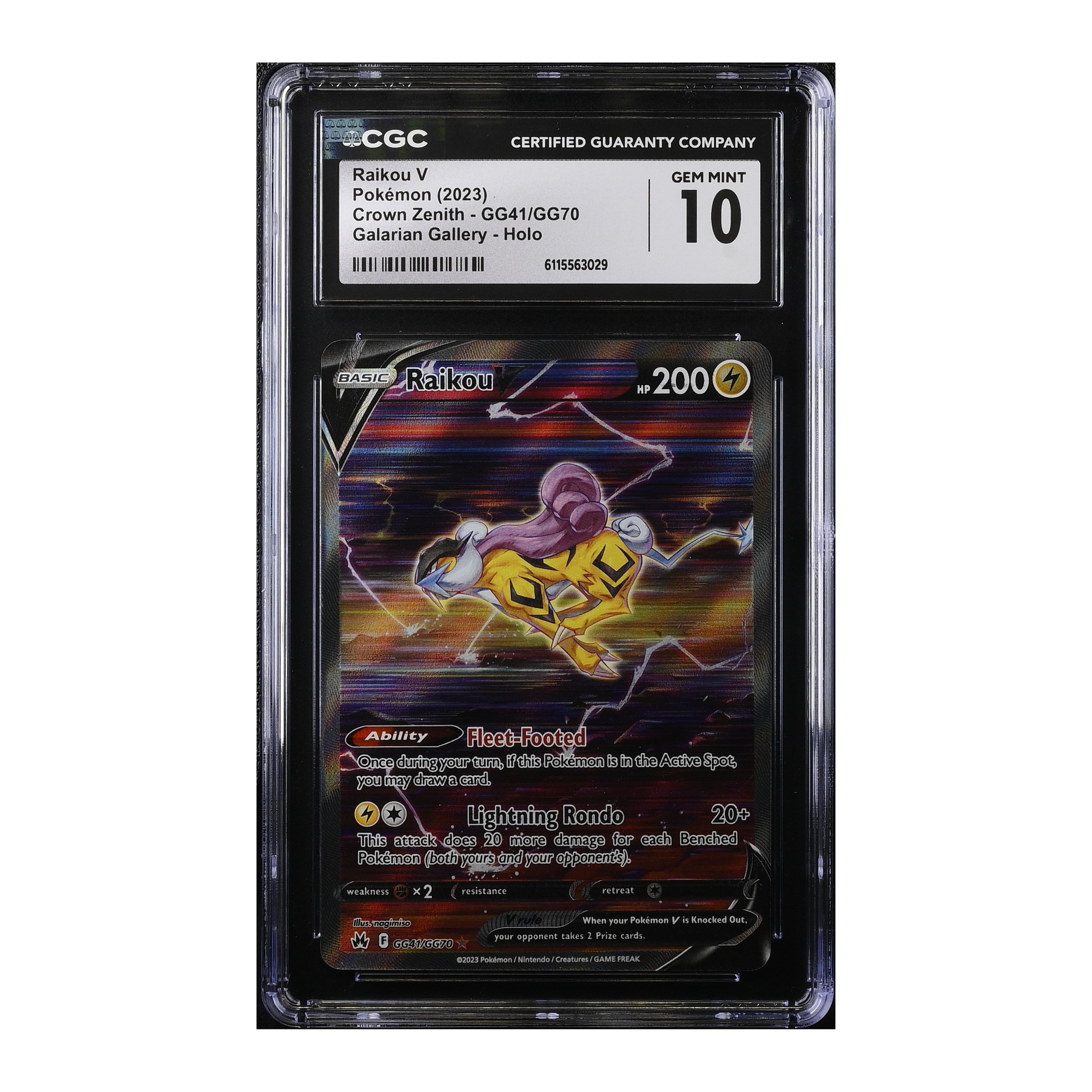 Raikou V (2023) Crown Zenith - CGC 10