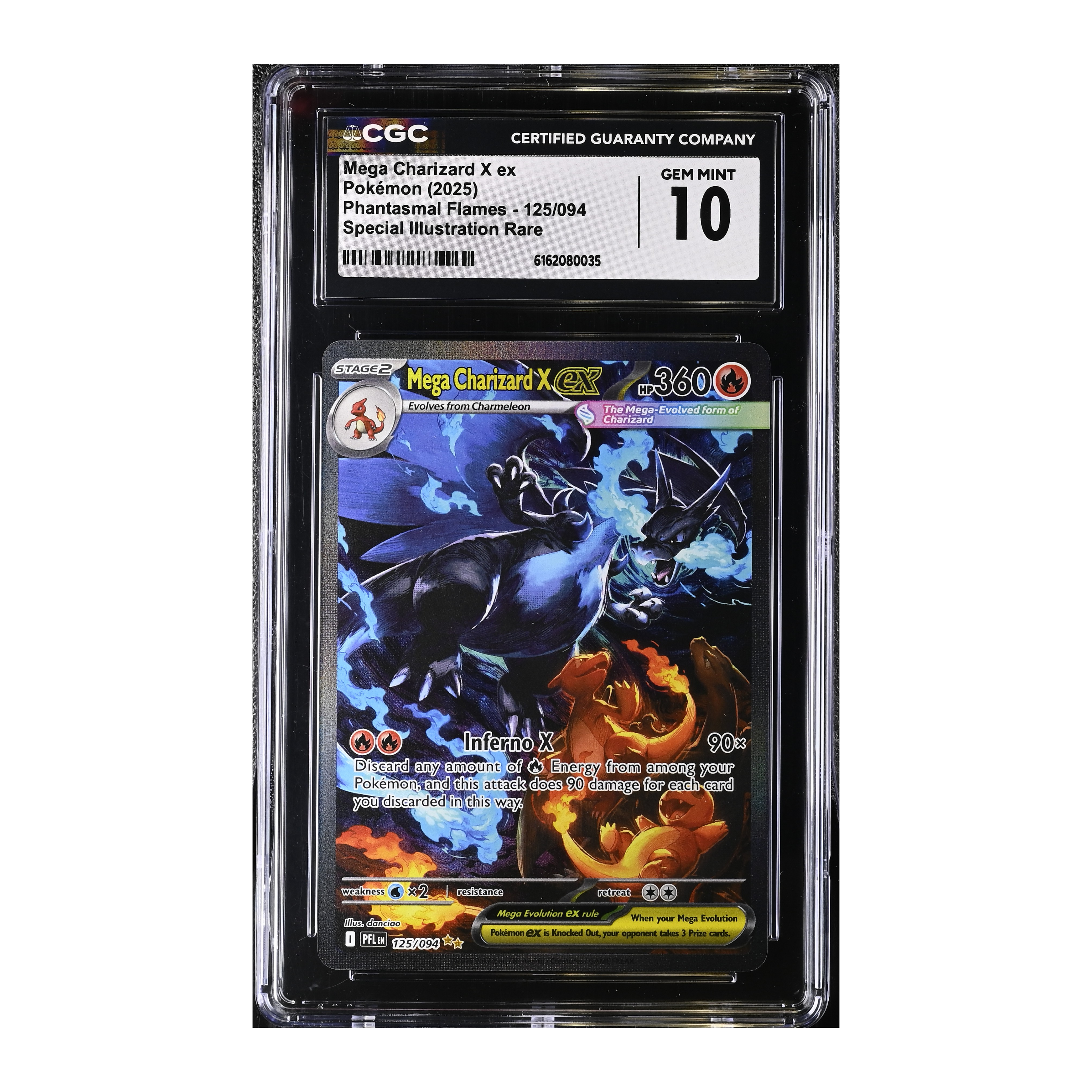 Mega Charizard X EX (2025) Phantasmal Flames - CGC 10