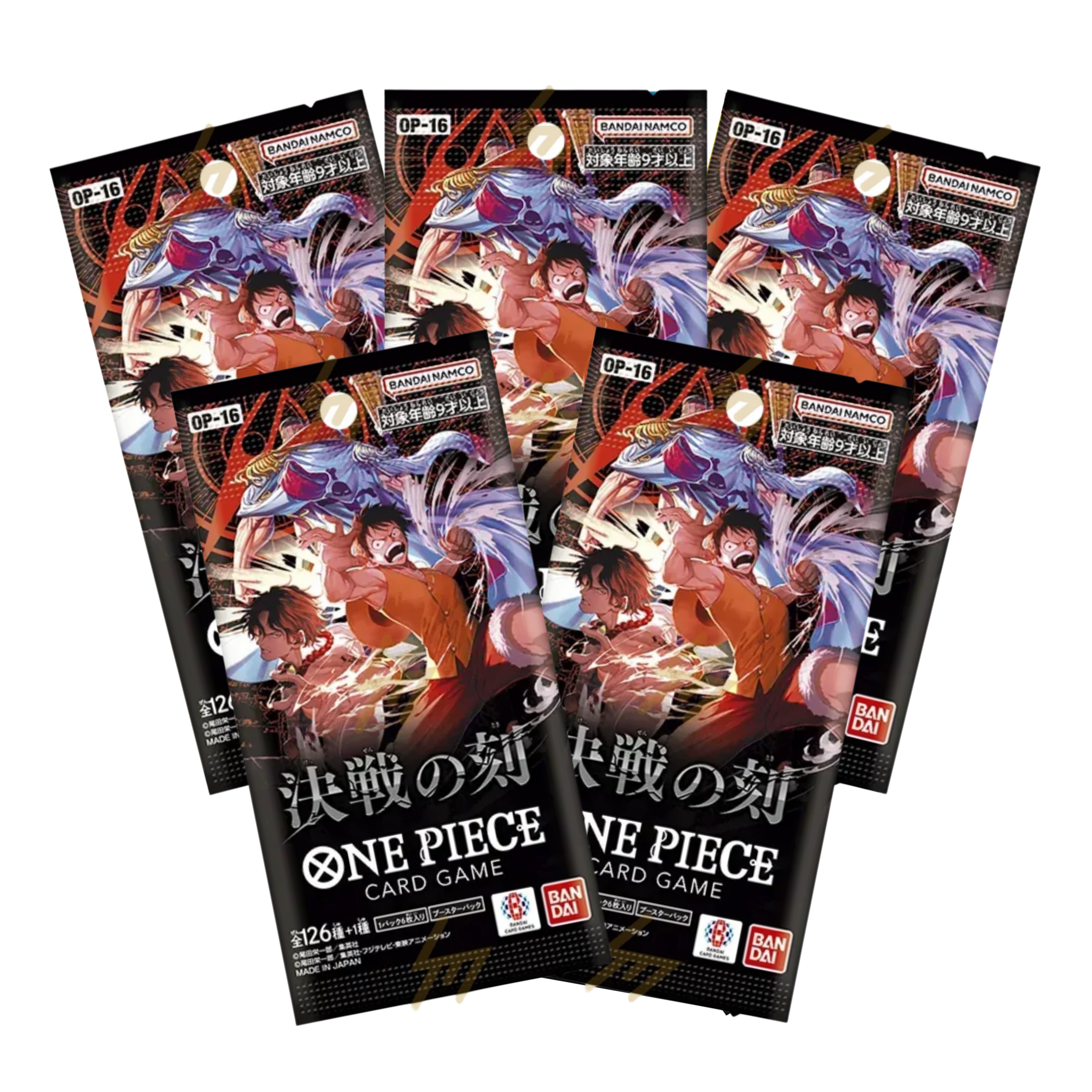 Pack 5 Sobres One Piece The Time of Battle OP16 - Japones