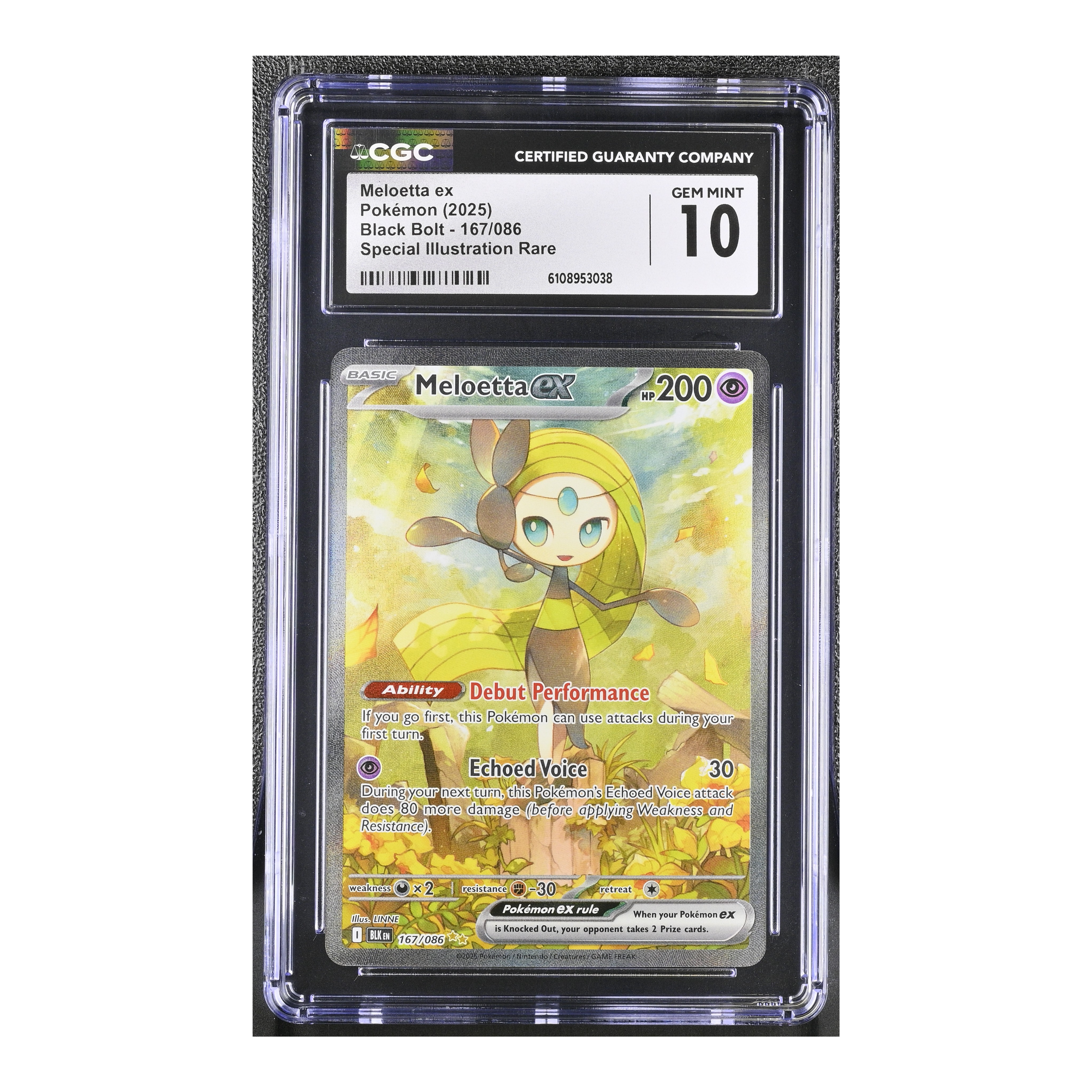 Meloetta EX (2025) Black Bolt - CGC 10