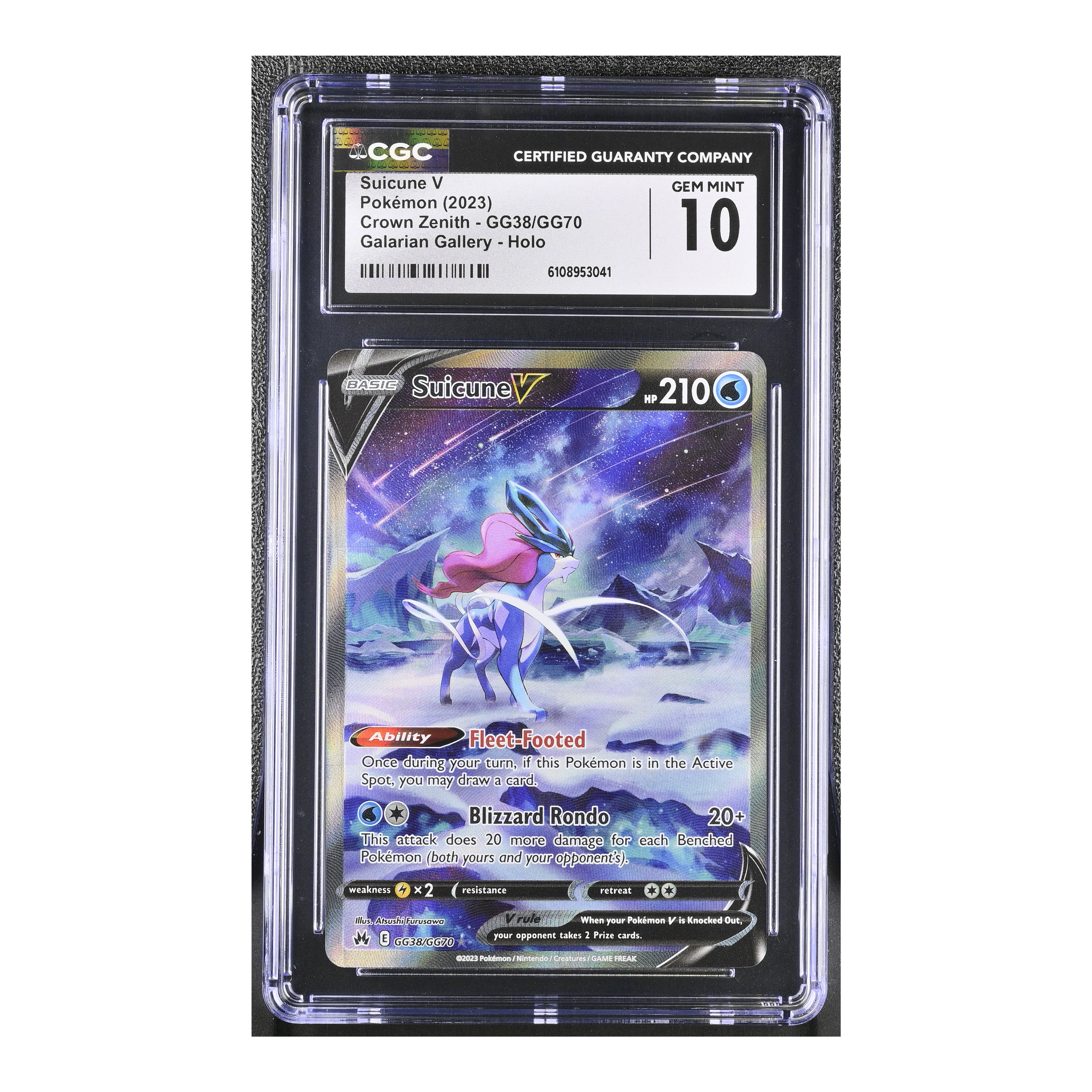 Suicune V (2023) Crown Zenith - CGC 10