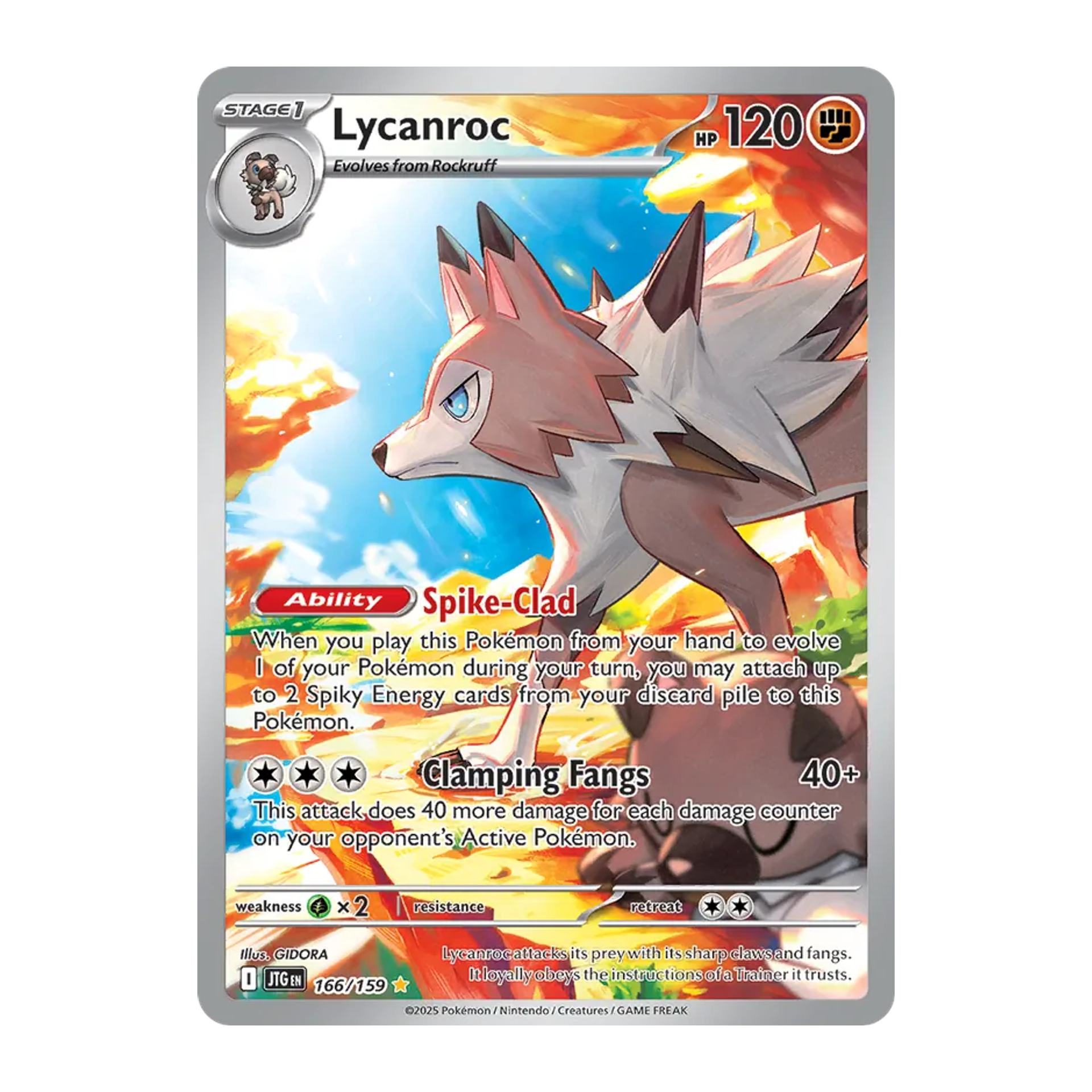 Lycanroc JTG 166 - NM Español