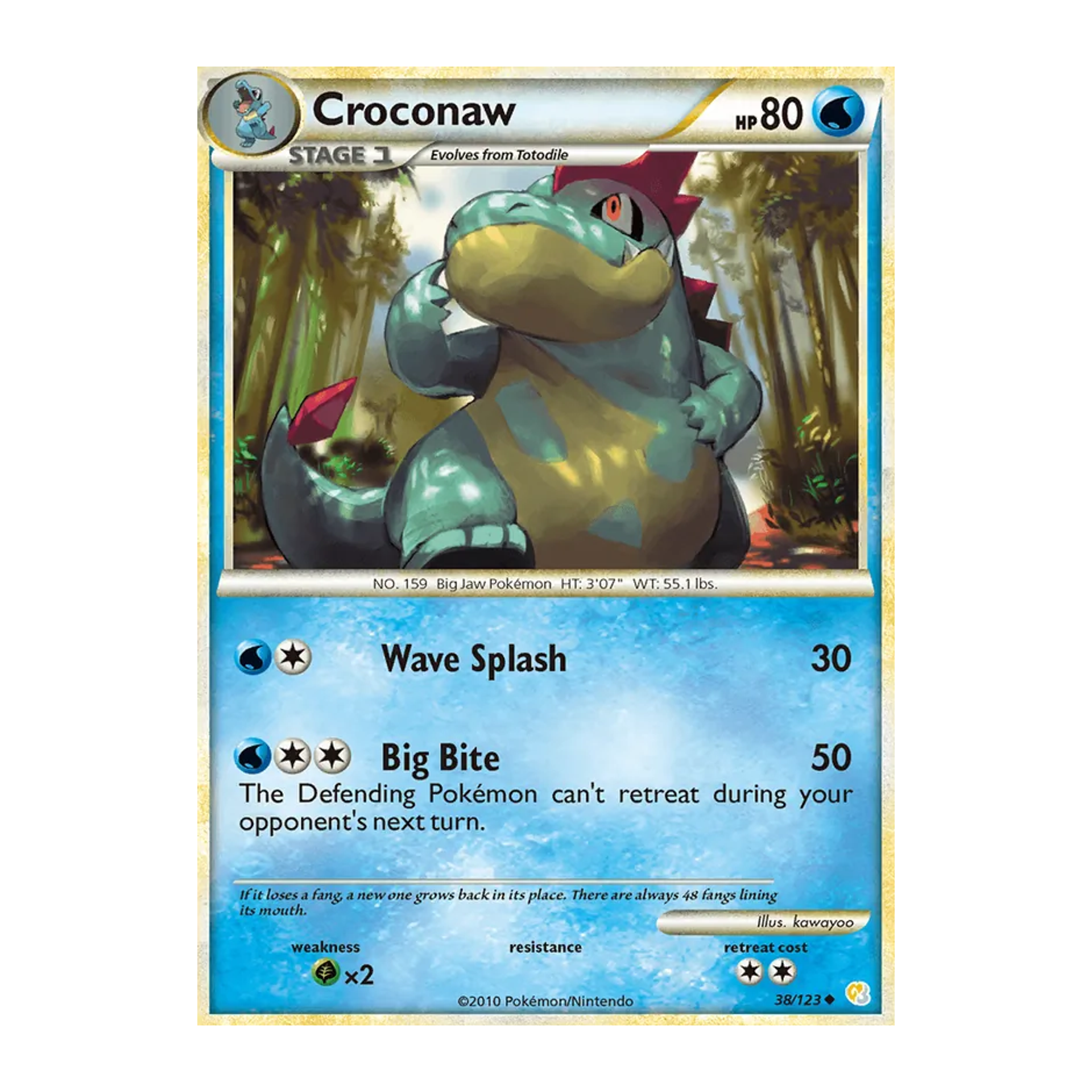 Croconaw Reverse HS 38 - EX Inglés