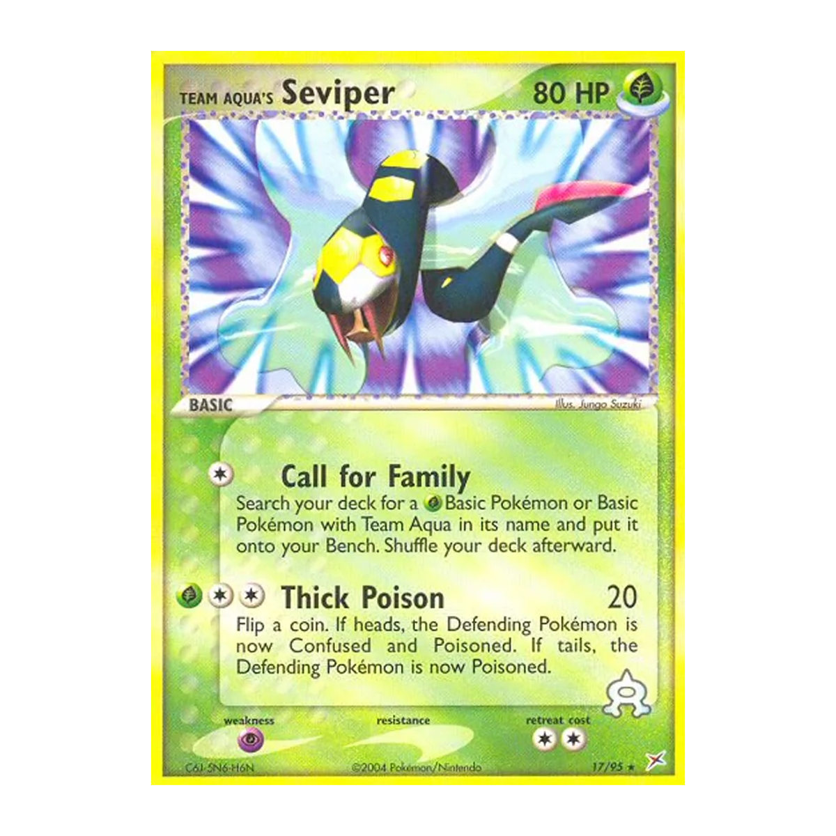 Team Aqua's Seviper Reverse MA 17 - EX Inglés