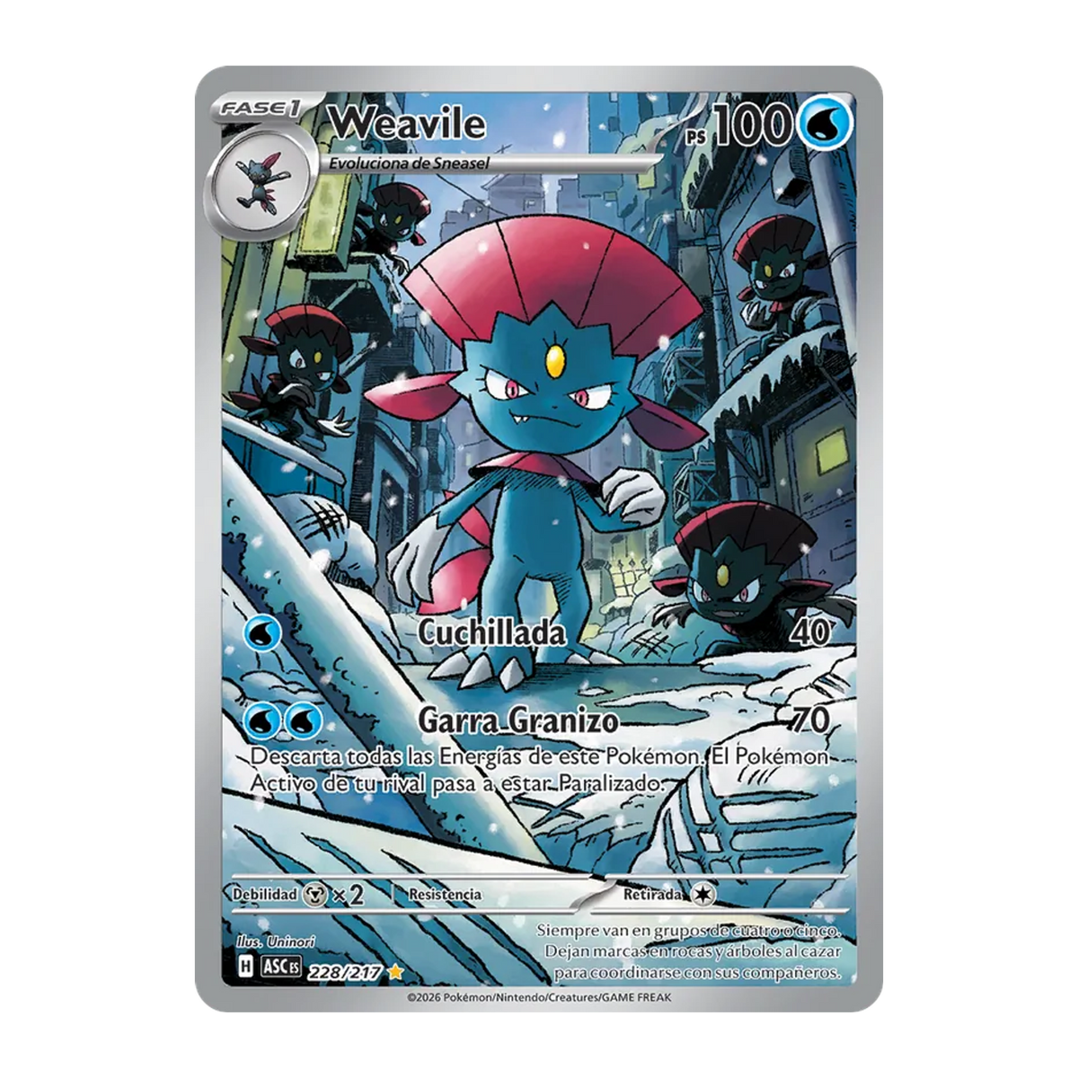 Weavile ASC 228 - NM Español