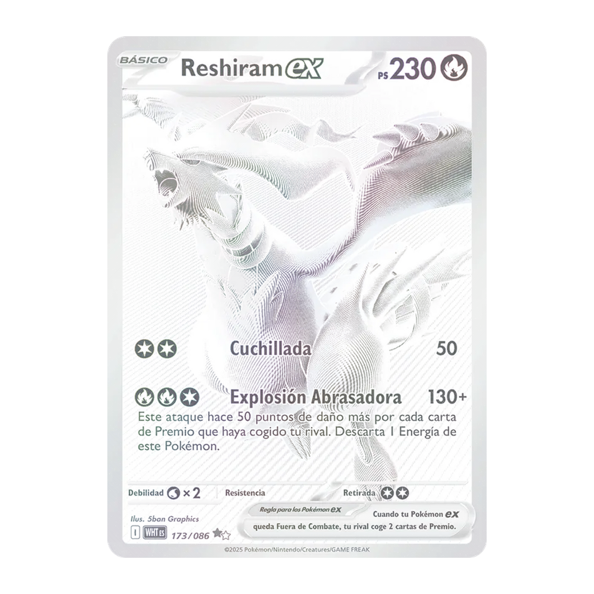 Reshiram ex WHT 173 - NM Español