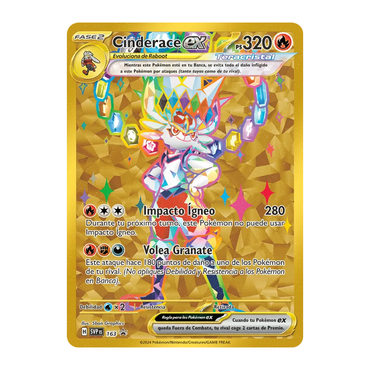 Cinderace EX SVP 163 - NM Español