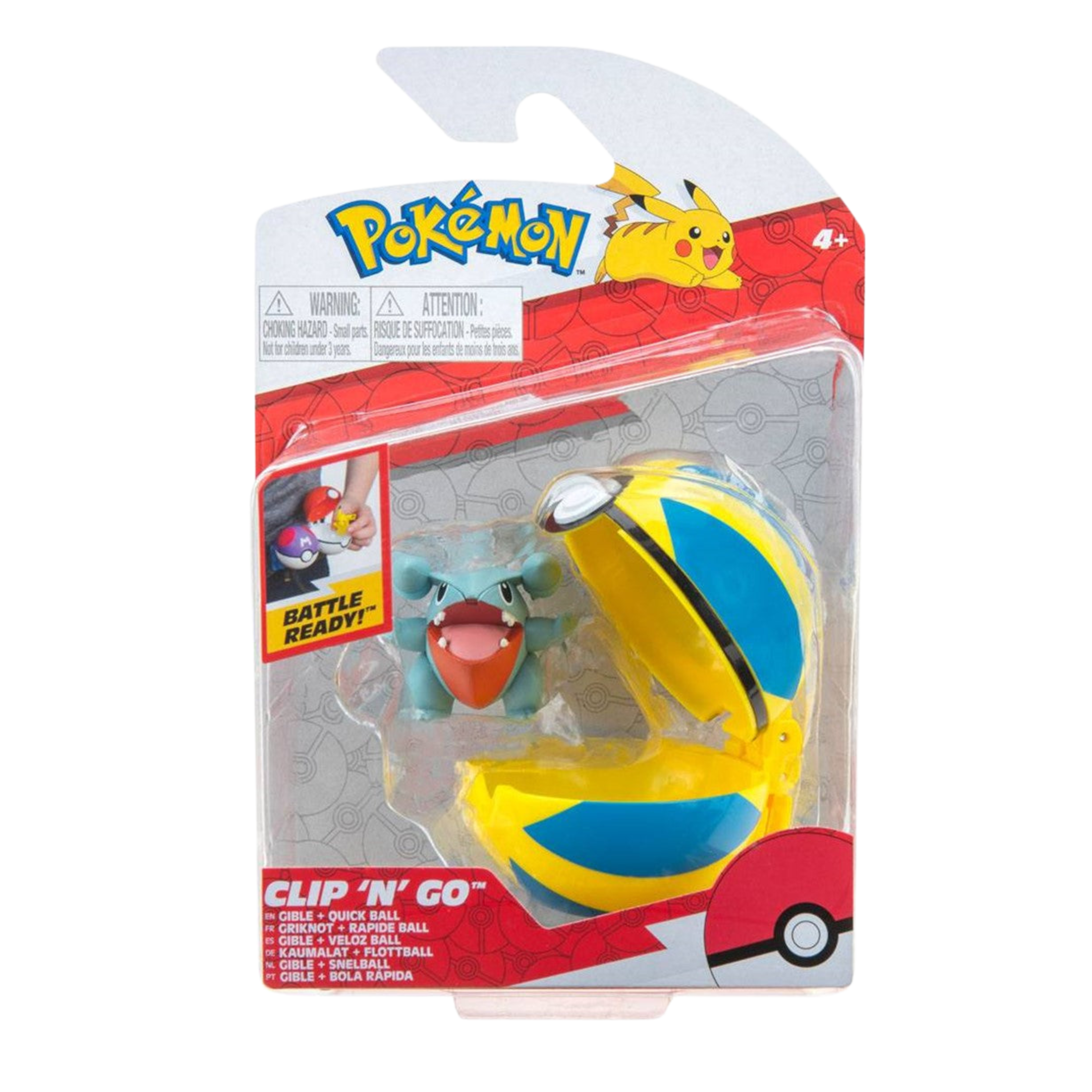 PokeBall Clip 'N' Go Gible+ VelozBall- Pokemon