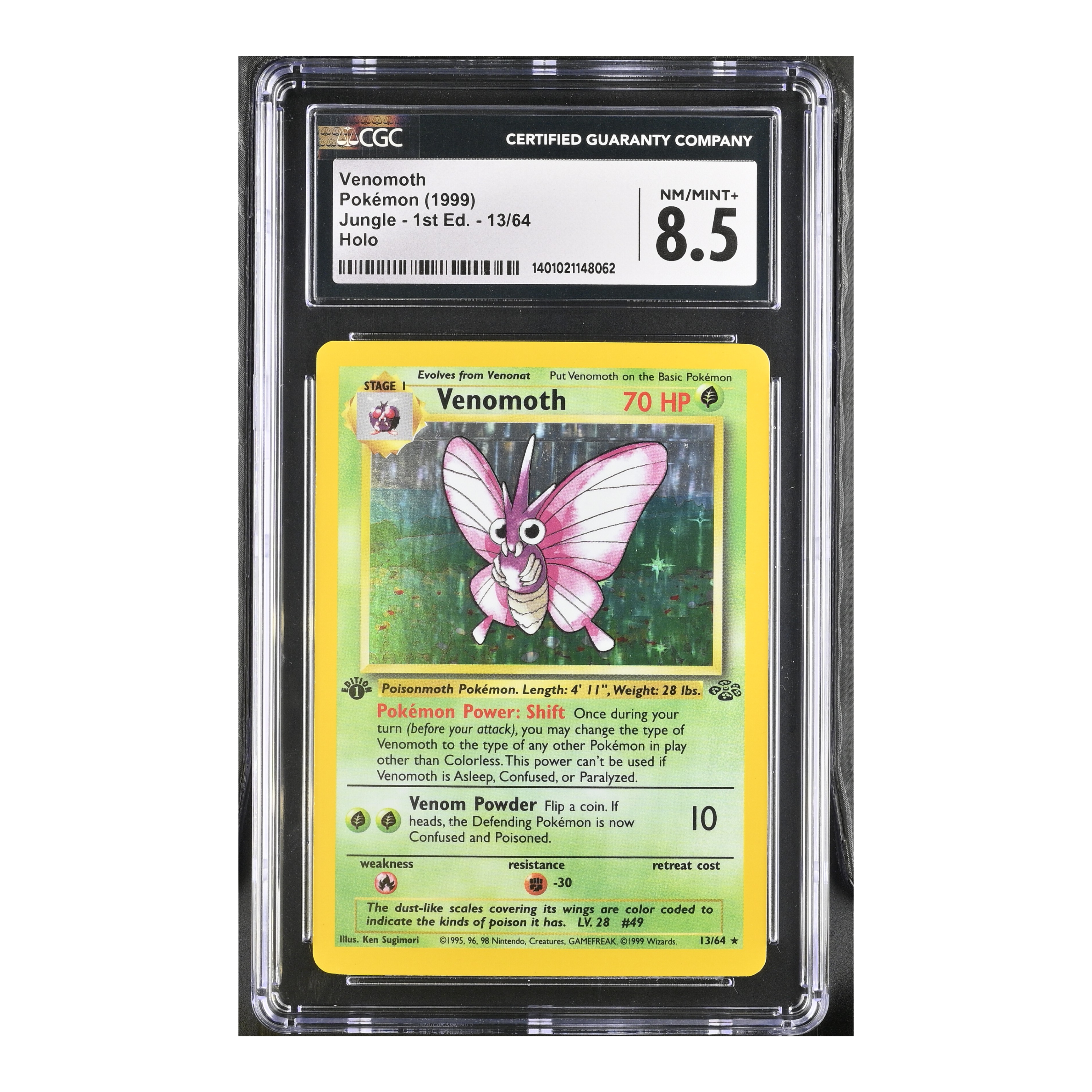 Venomoth Jungle 1st Edition Holo 13/64 - CGC 8.5