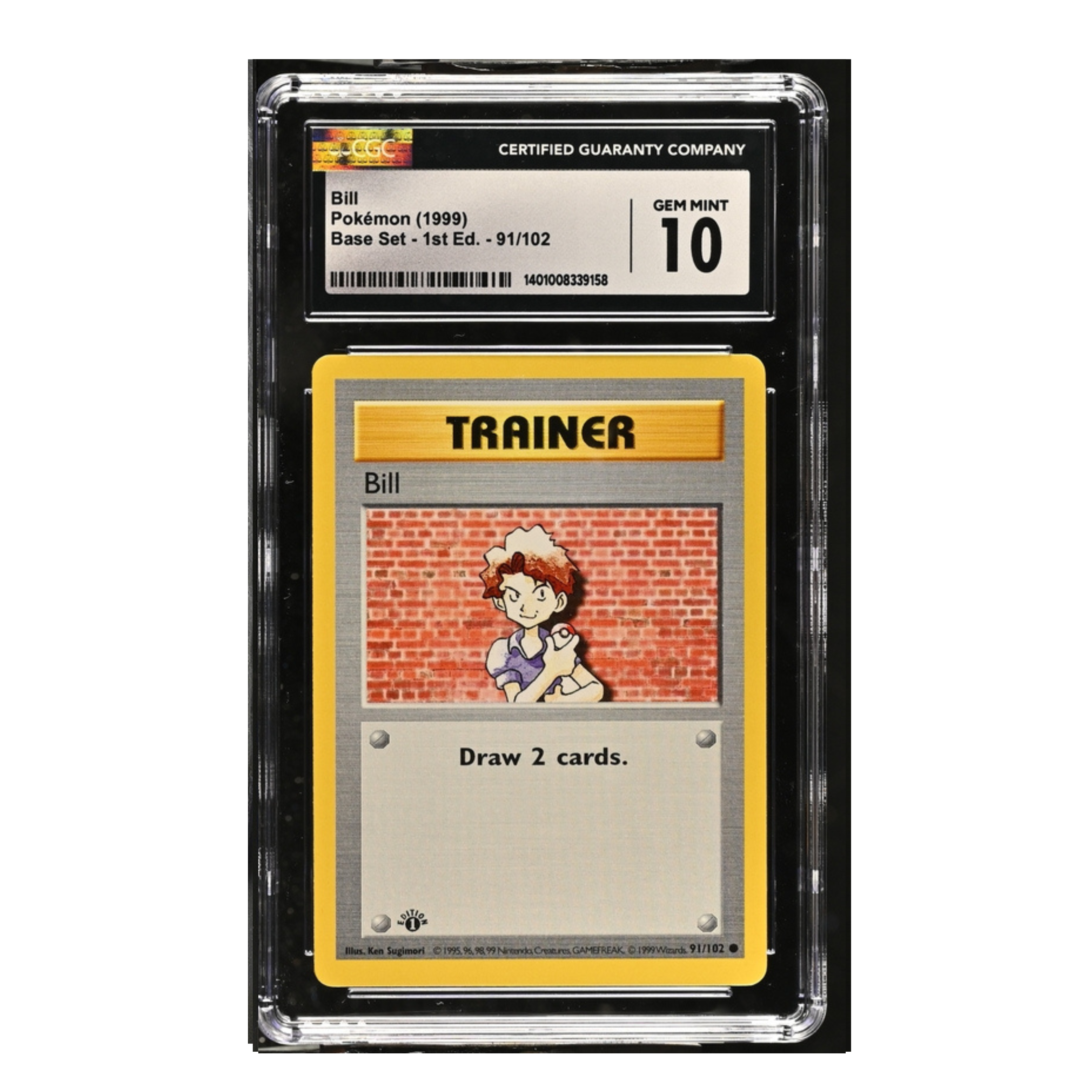 Bill Pokémon (1999) Base Set - 1st Ed. - 91/102 - CGC 10