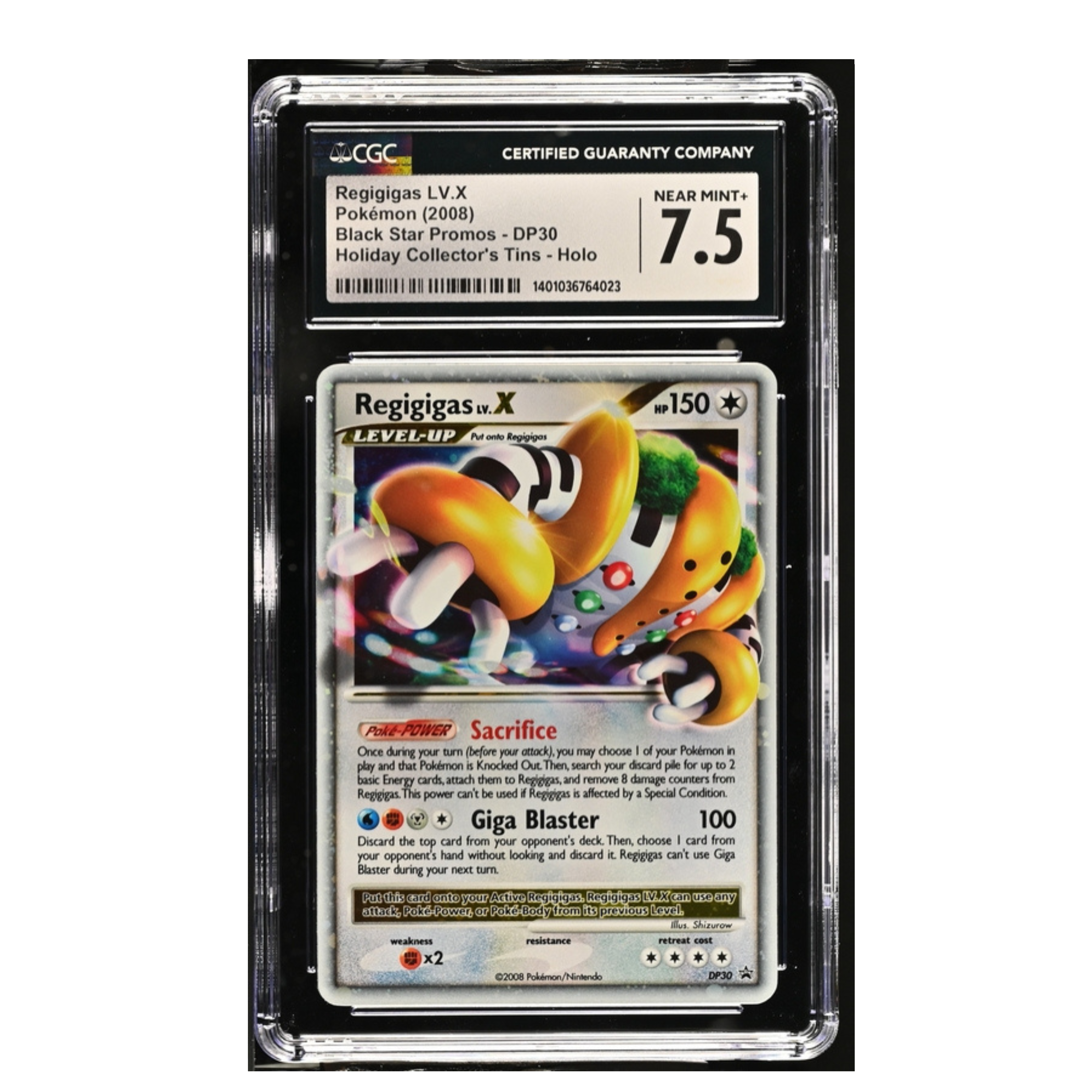 Regigigas LV.X Pokémon (2008) - Black Star Promos - DP30 - Holiday´s Collector´s Tins - Holo - CGC 7.5