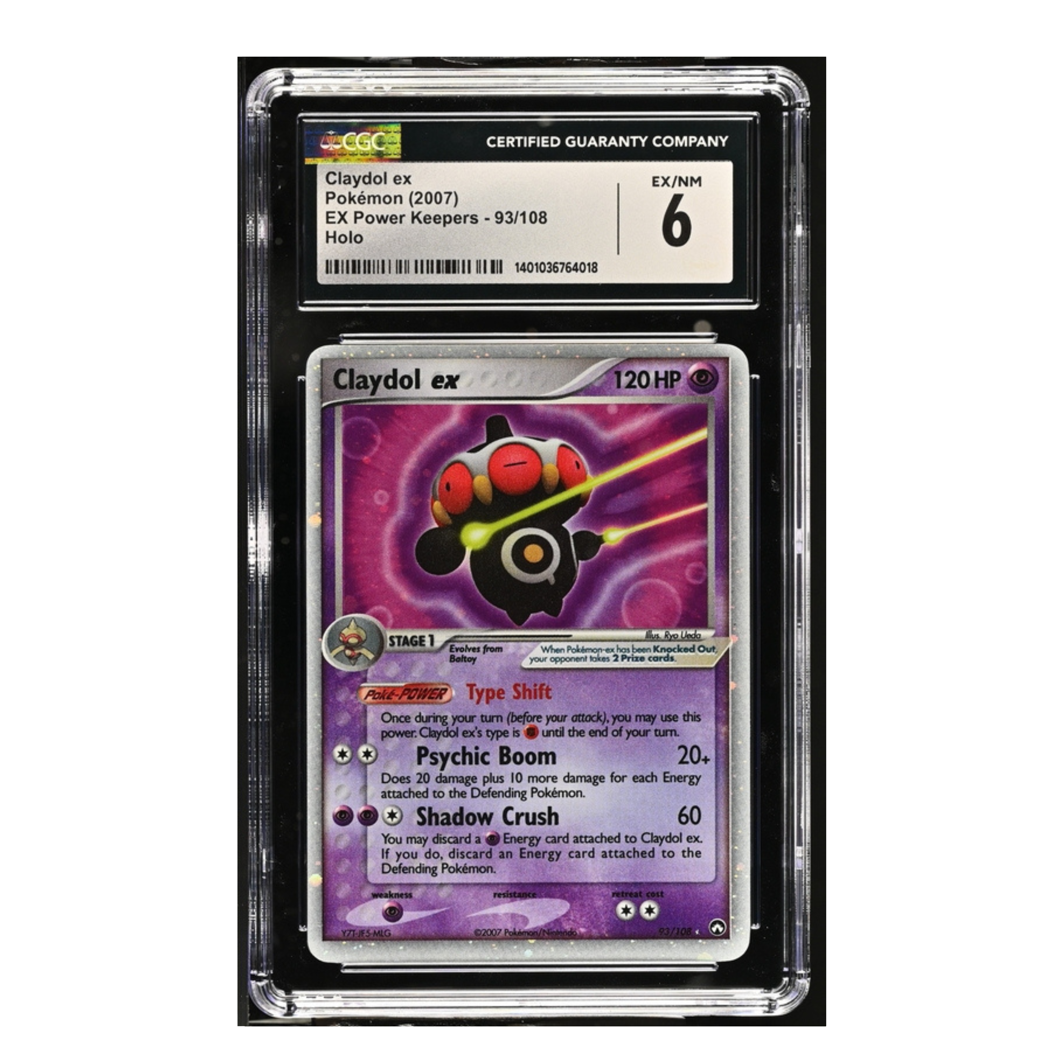 Claydol ex Pokémon (2007) - EX Power Keepers - 93/108 - Holo - CGC 6