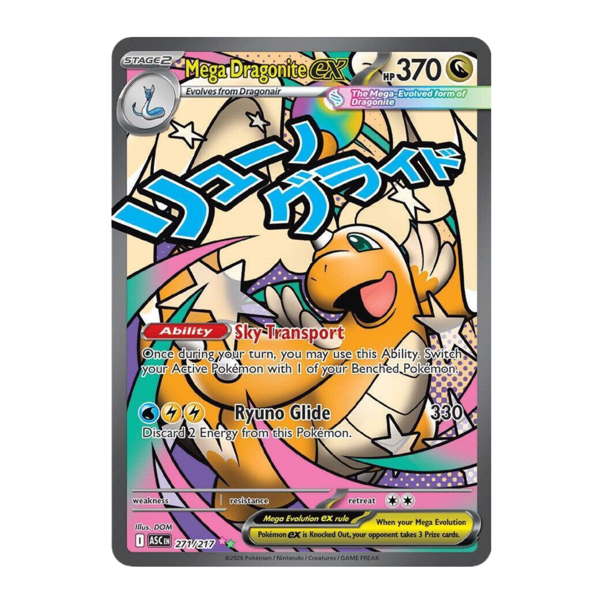 Mega Dragonite ex ASC 271 - NM Inglés