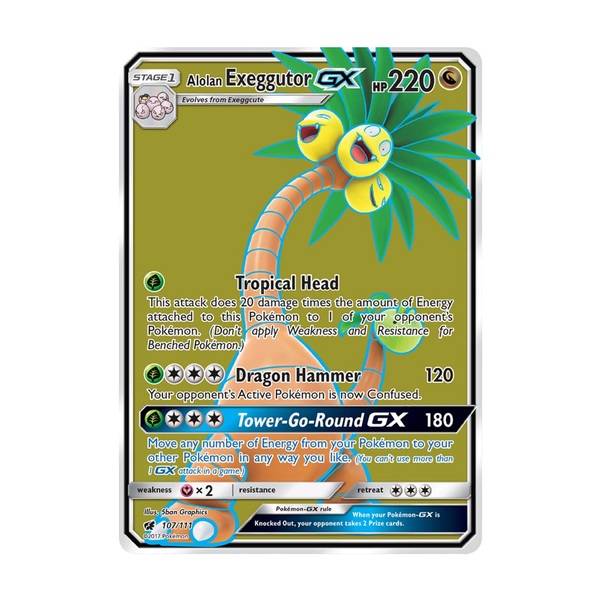 Alolan Exeggutor GX CIN 107 - NM Español