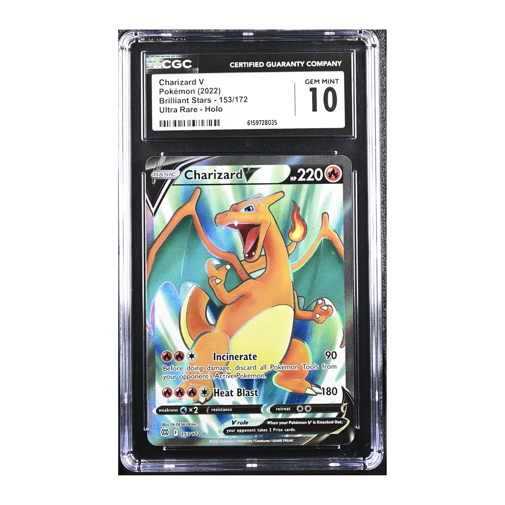 Charizard V (2022) Brilliant Stars - CGC 10