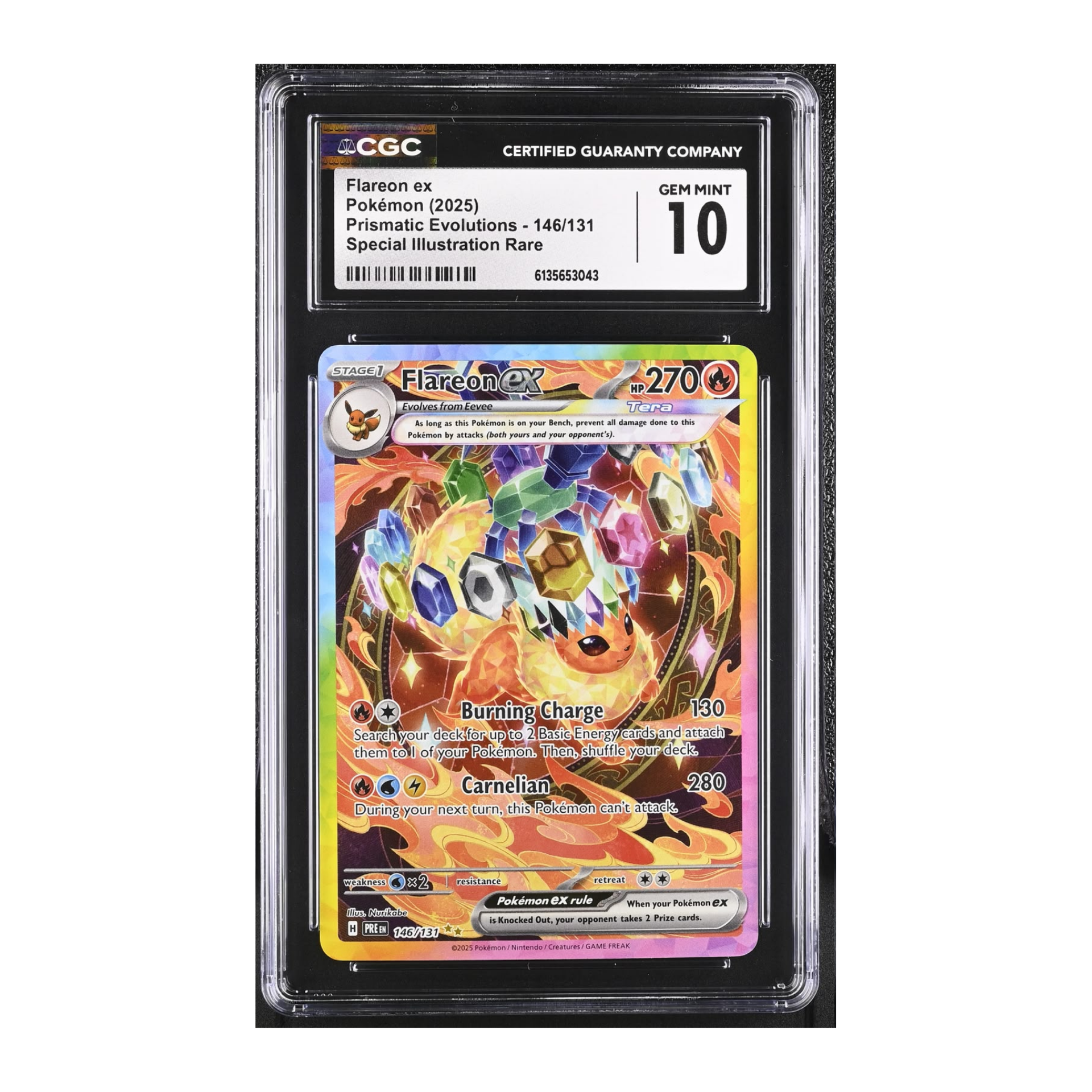 Flareon EX (2025) Prismatic Evolutions - CGC 10