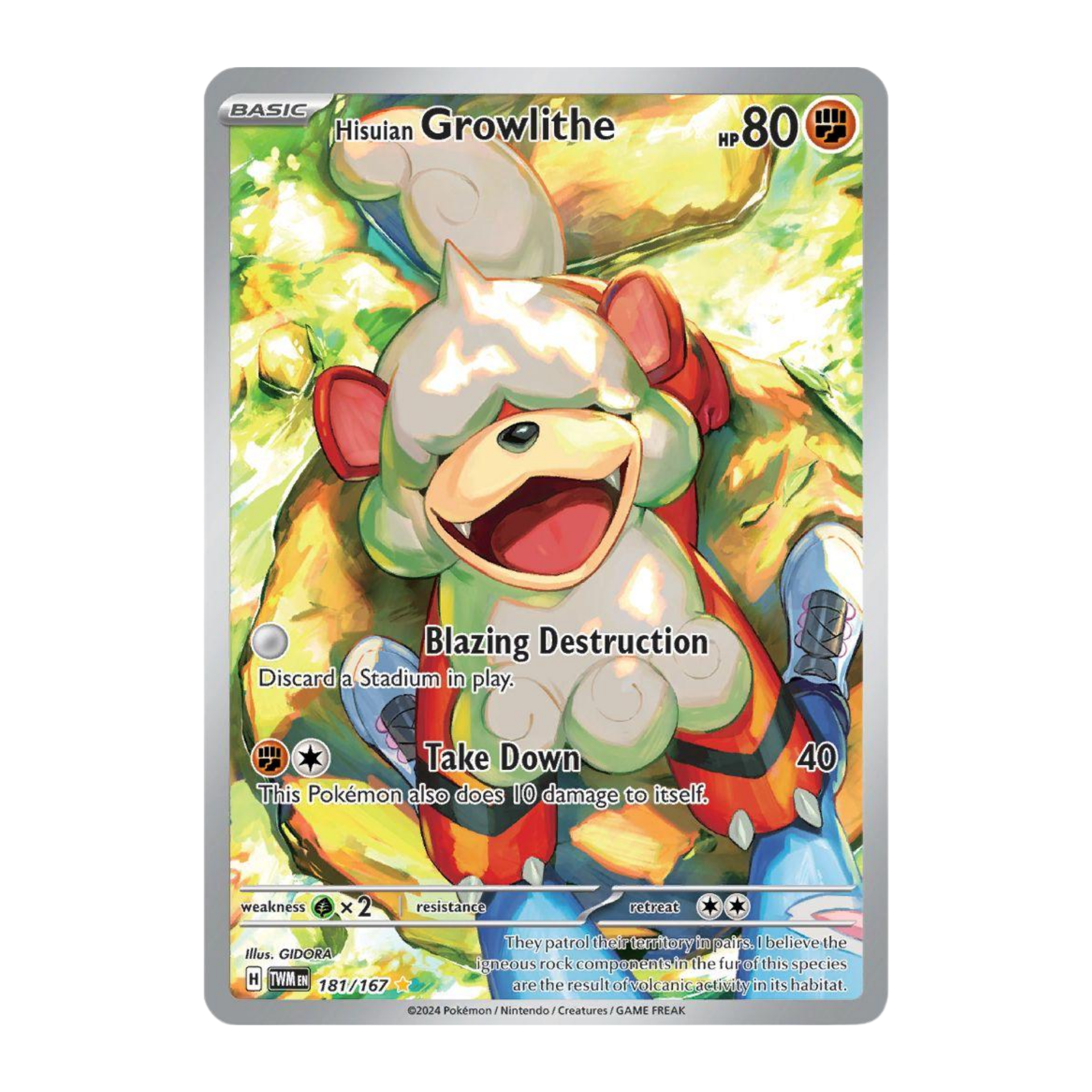 Growlithe de Hisui TWM 181 - NM Inglés