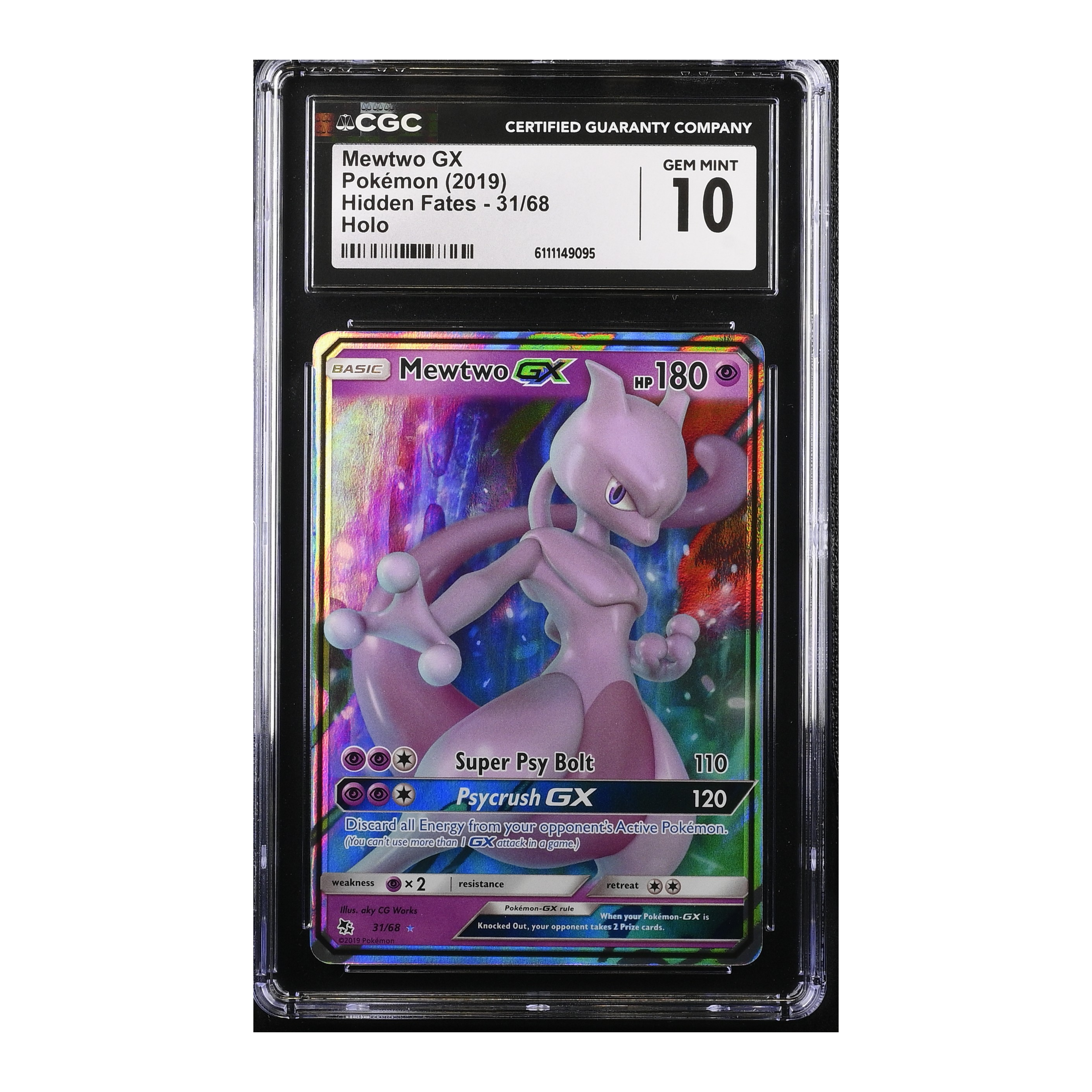 Mewtwo GX (2019) Hidden Fates - CGC 10