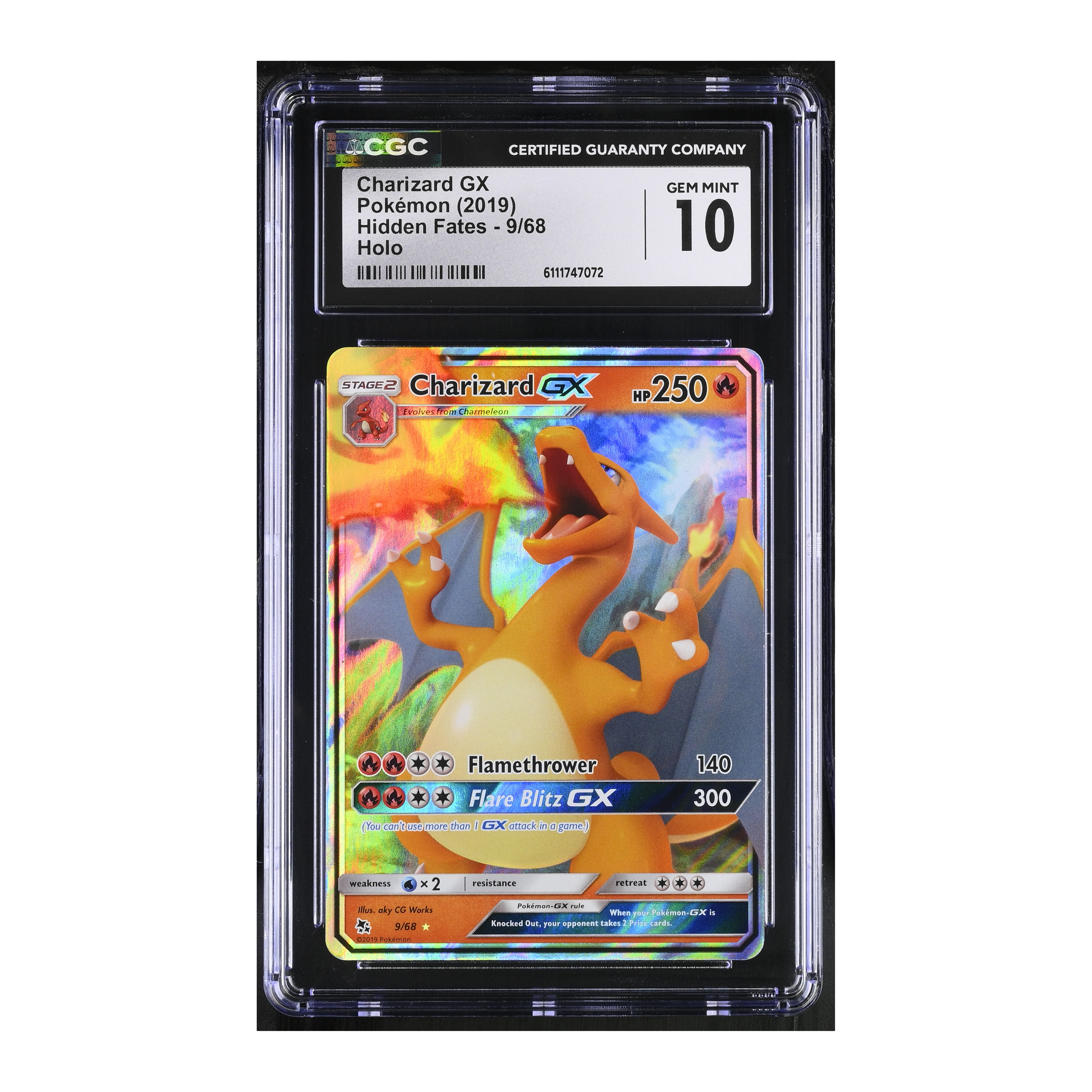 Charizard GX (2019) Hidden Fates - CGC 10