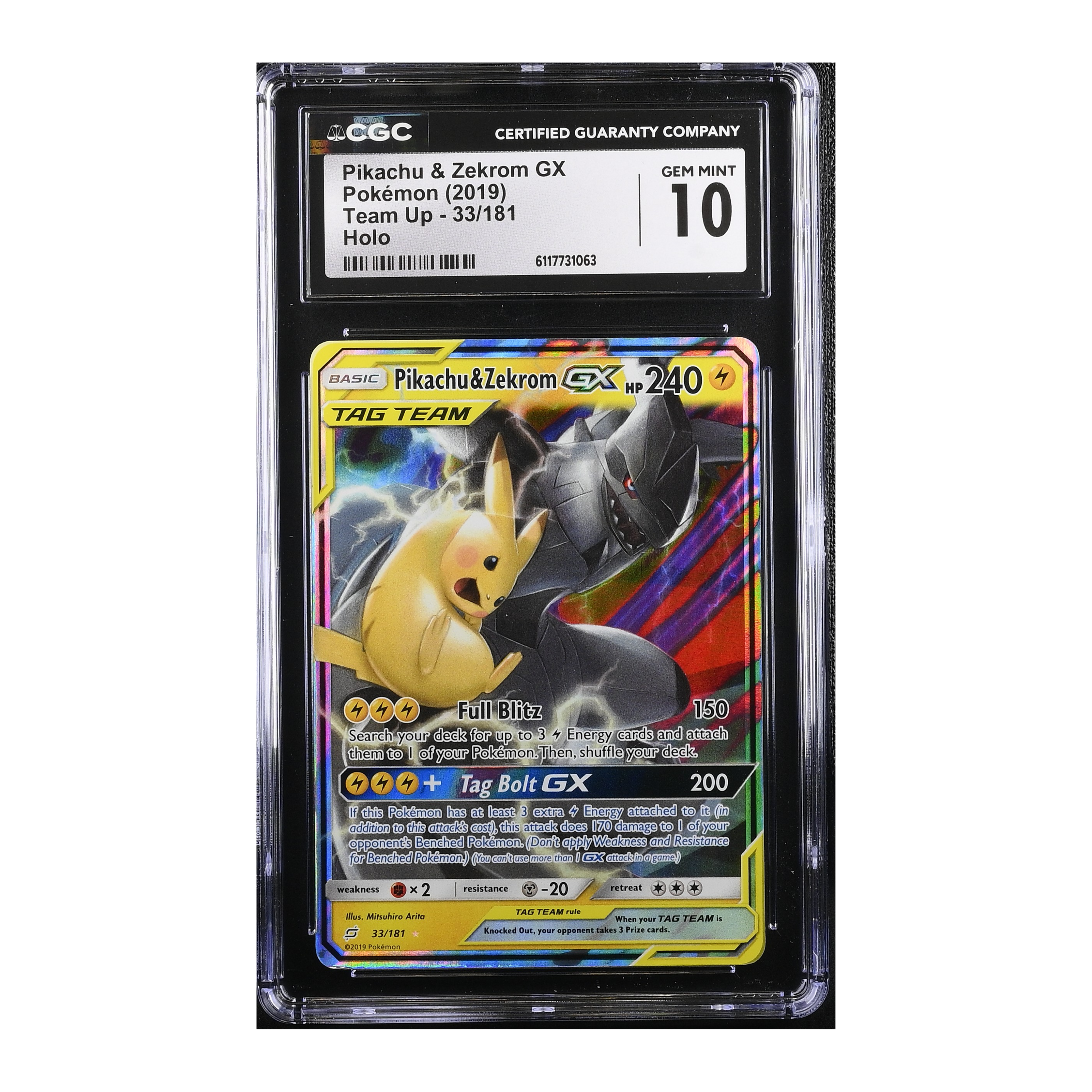 Pikachu & Zekrom GX (2019) Team UP - CGC 10