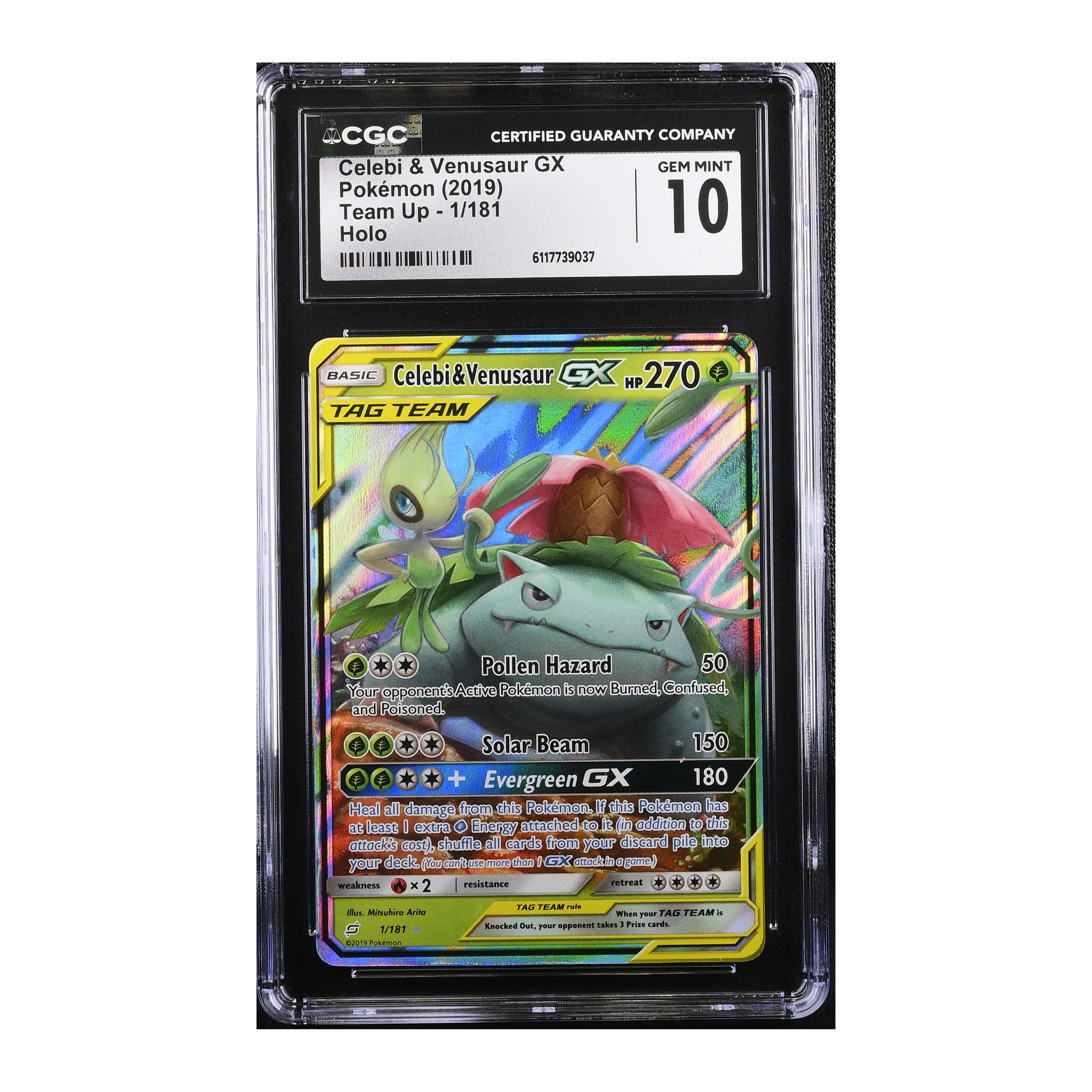 Celebi & Venusaur GX (2019) Team Up - CGC 10