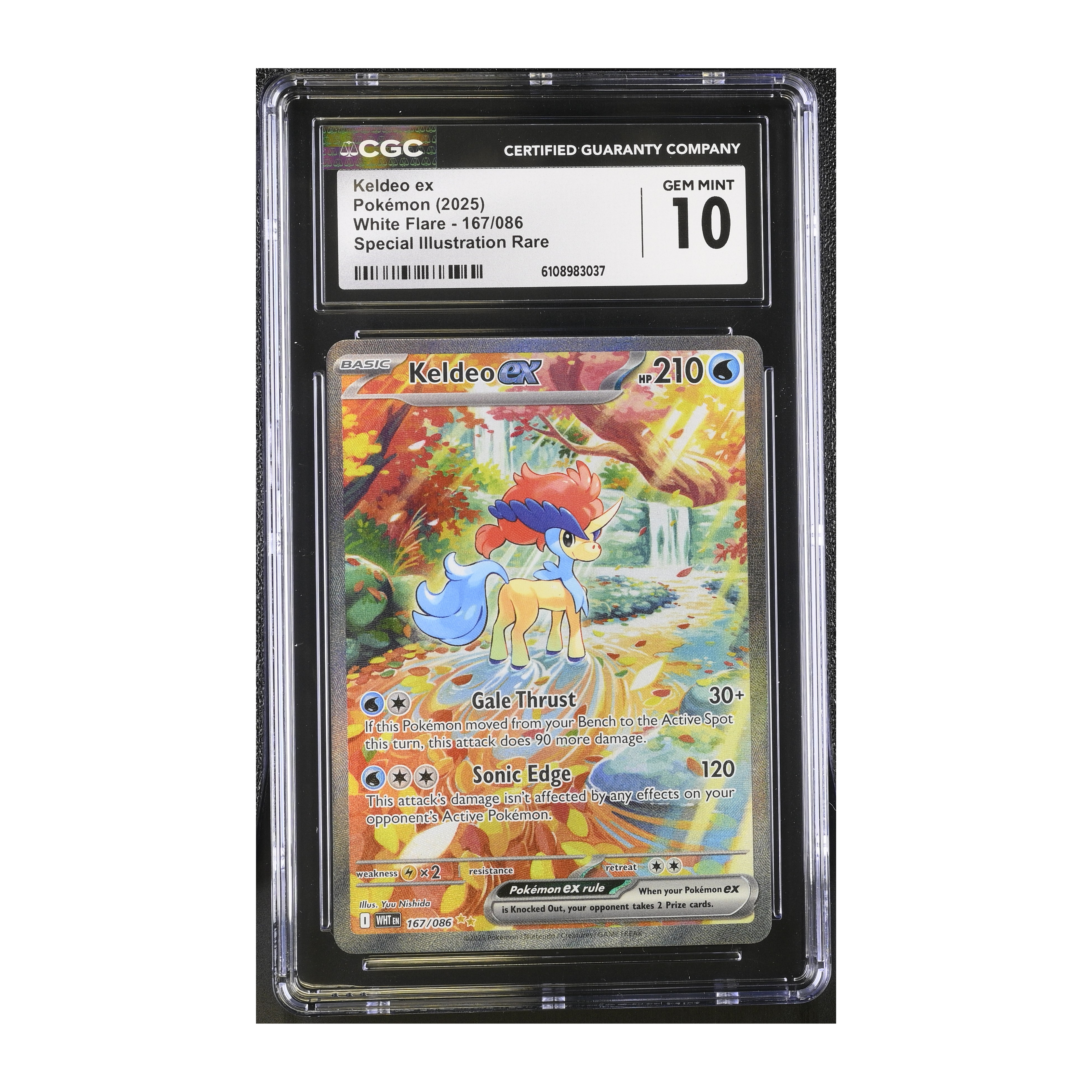 Keldeo EX (2025) White Flare - CGC 10