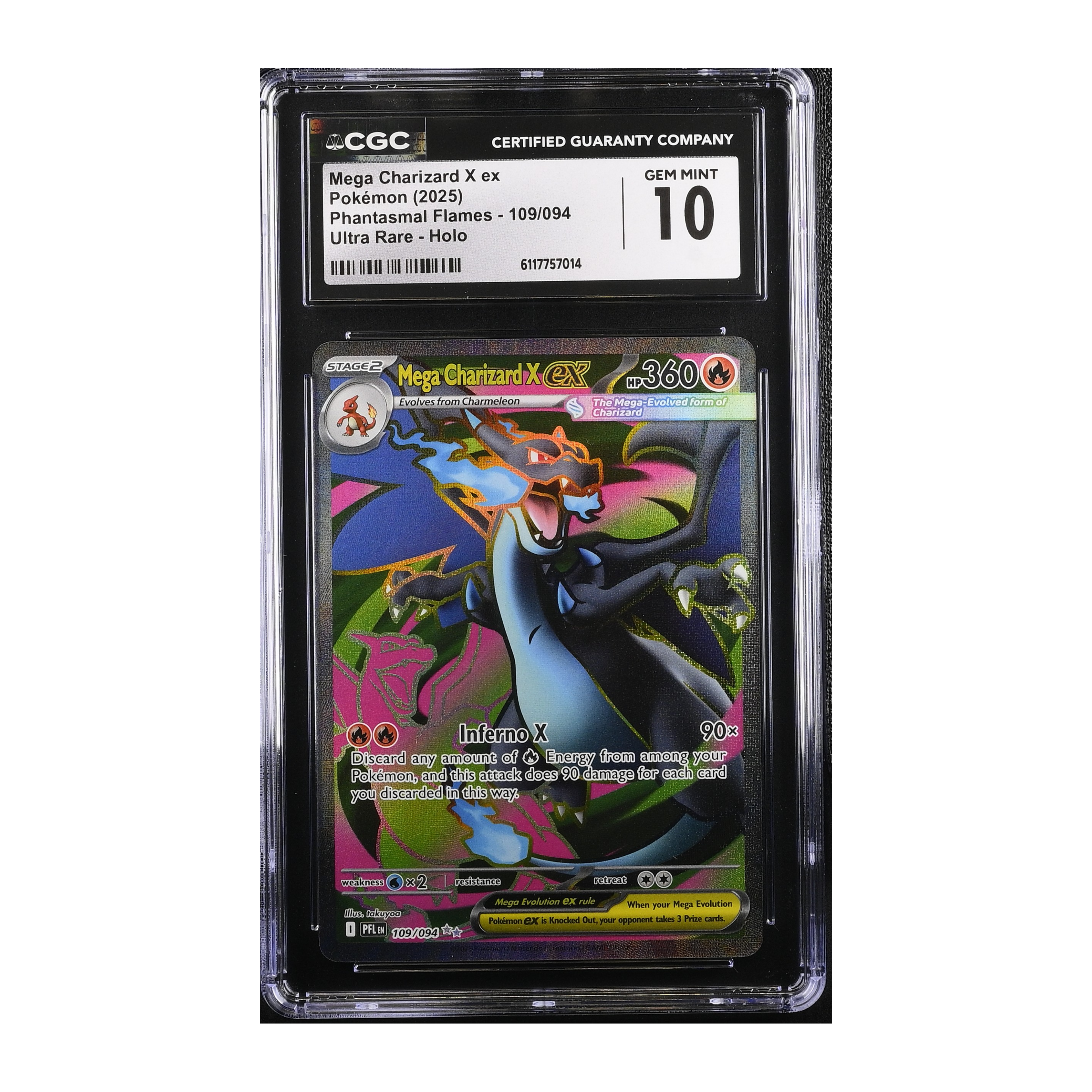 Mega Charizard X EX (2025) Phantasmal Flames - CGC 10