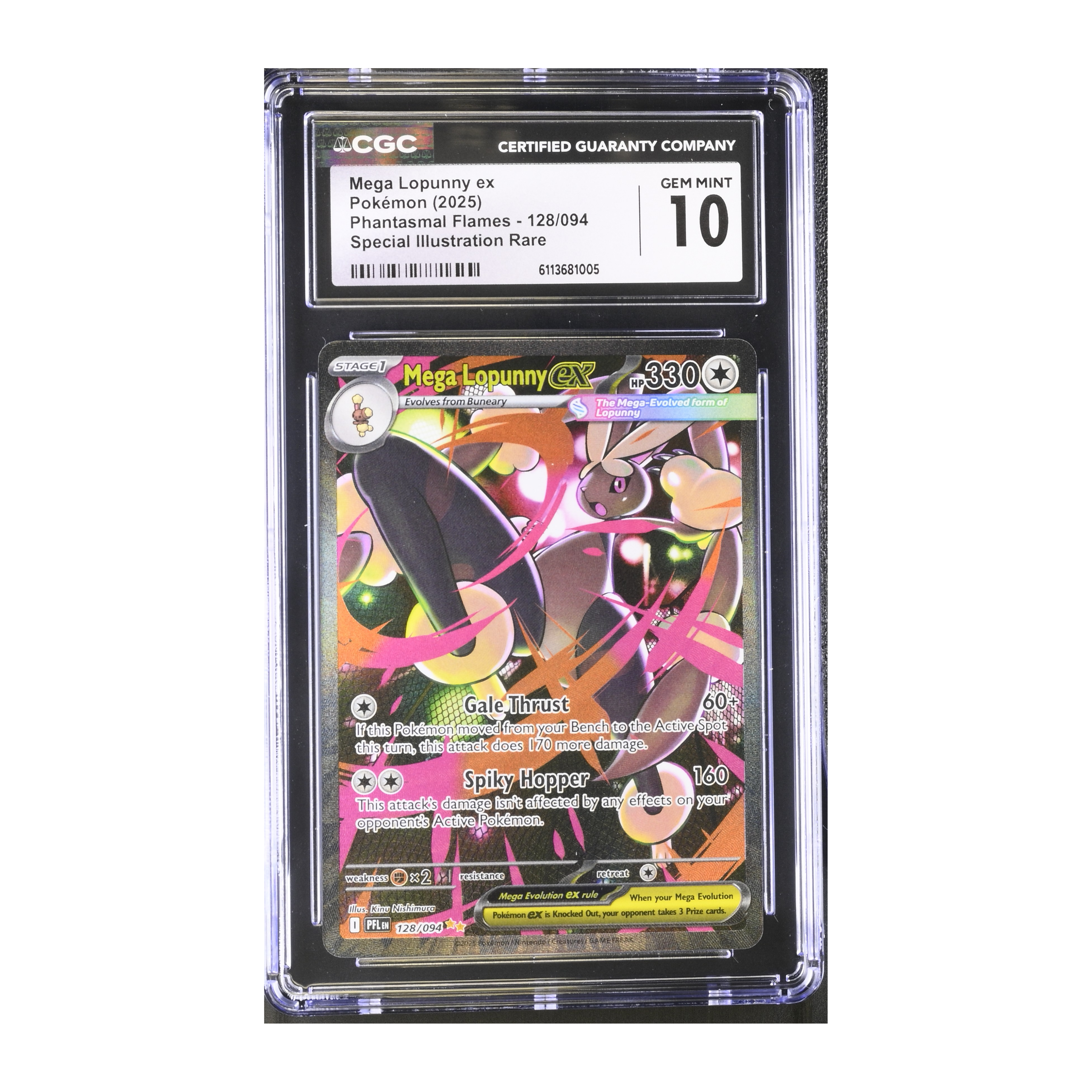Mega Lopunny EX (2025) Phantasmal Flames - CGC 10
