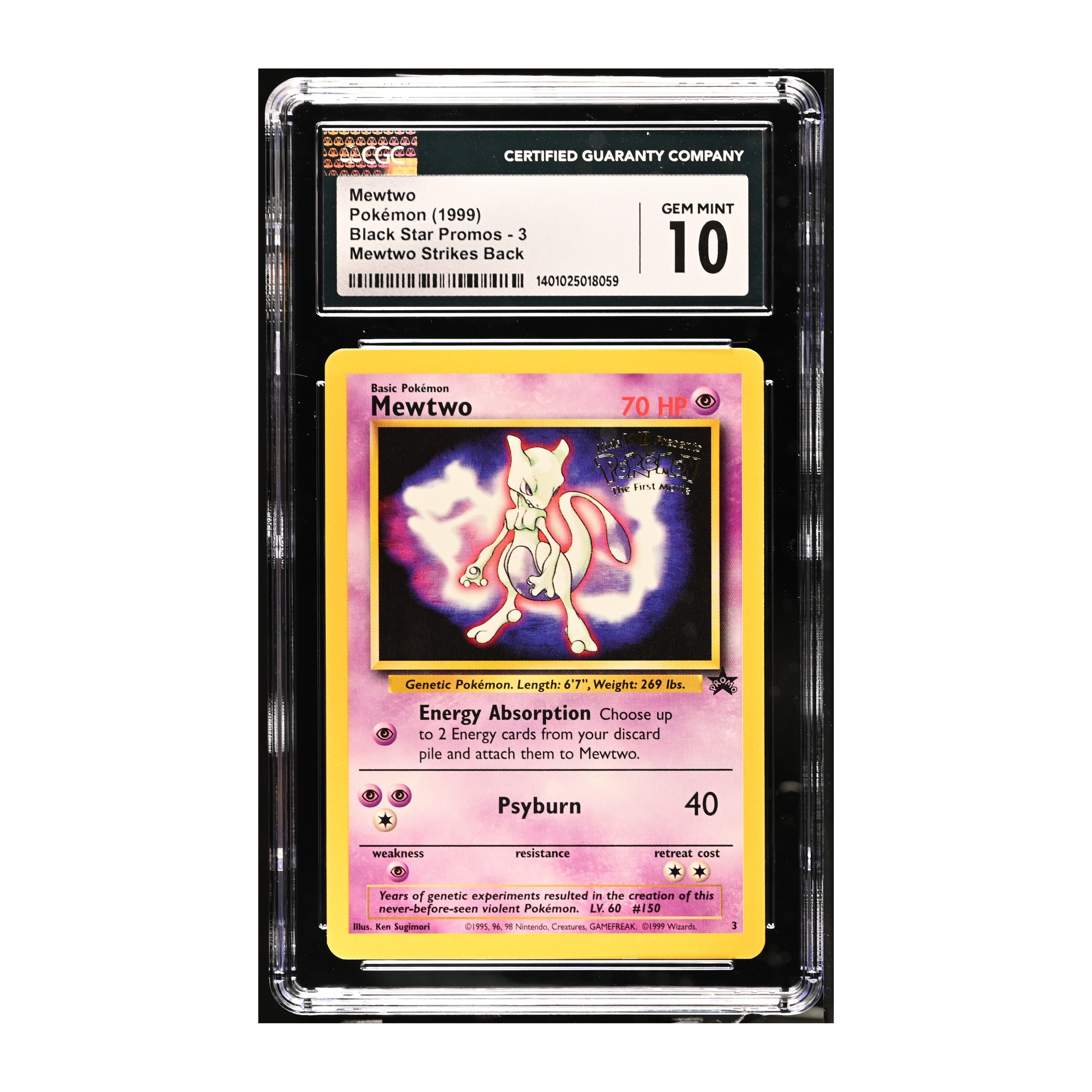 Mewtwo (1999) Black Star Promos 3 - CGC 10