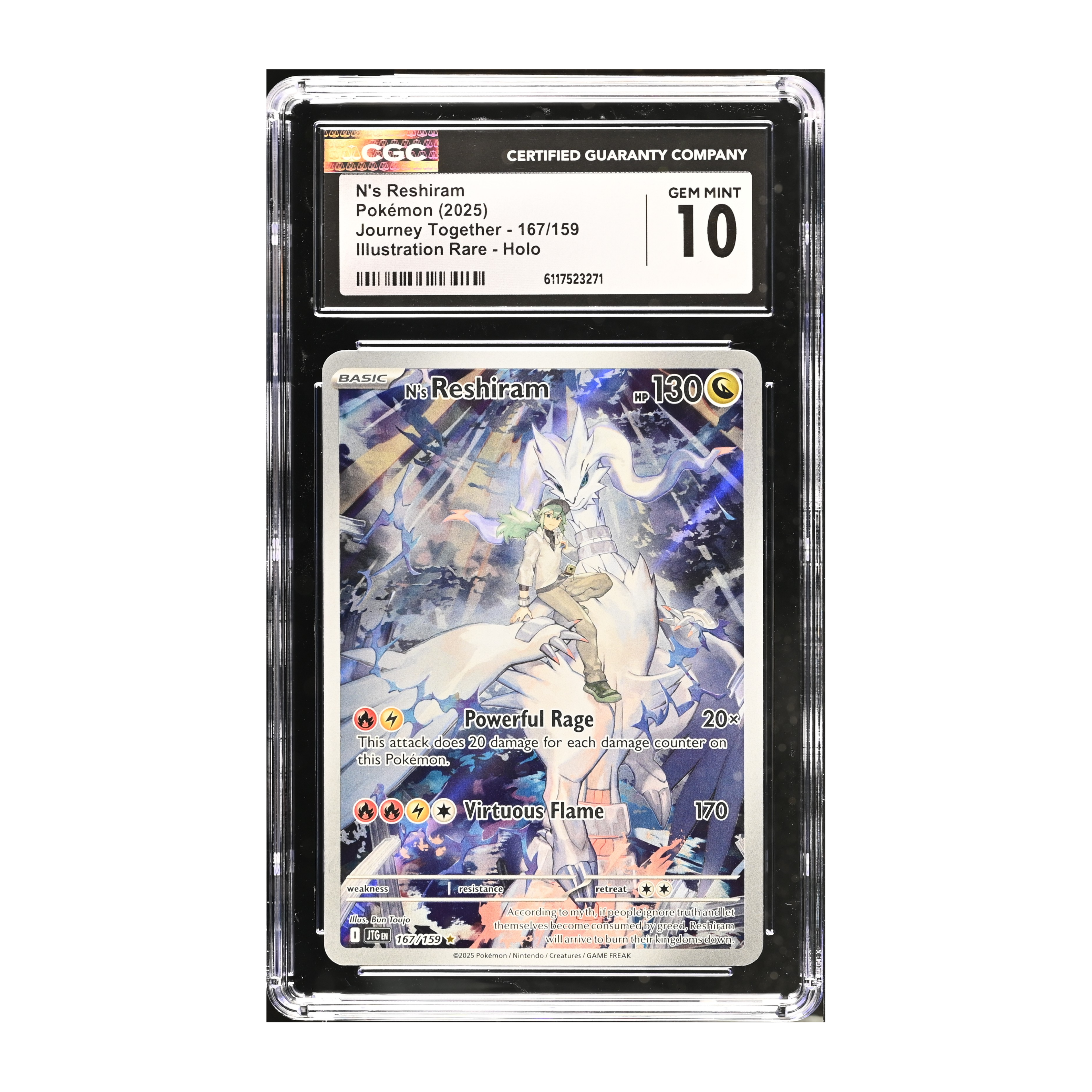 N´s Reshiram (2025) Journey Together - CGC 10