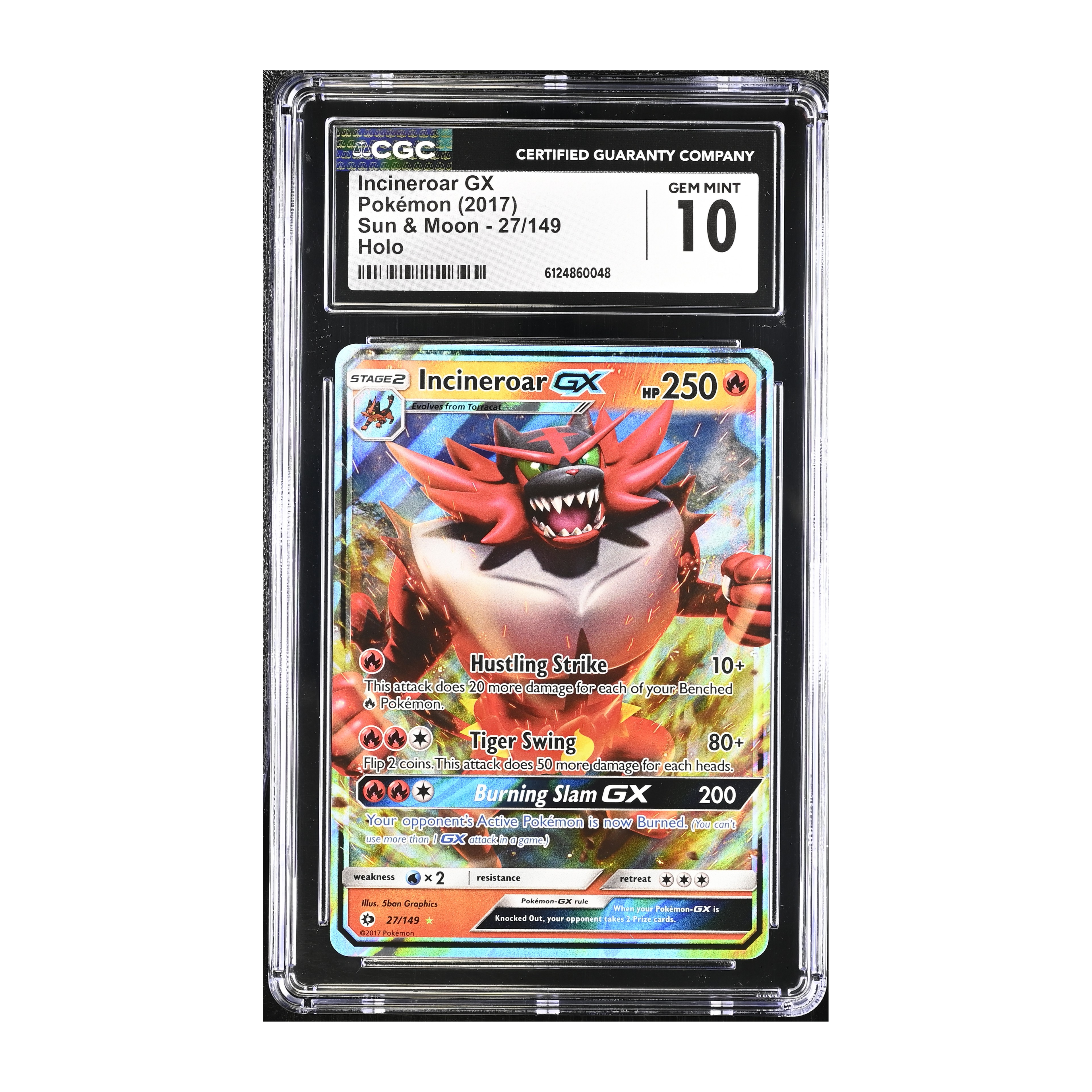 Incineroar GX (2017) Sun & Moon - CGC 10
