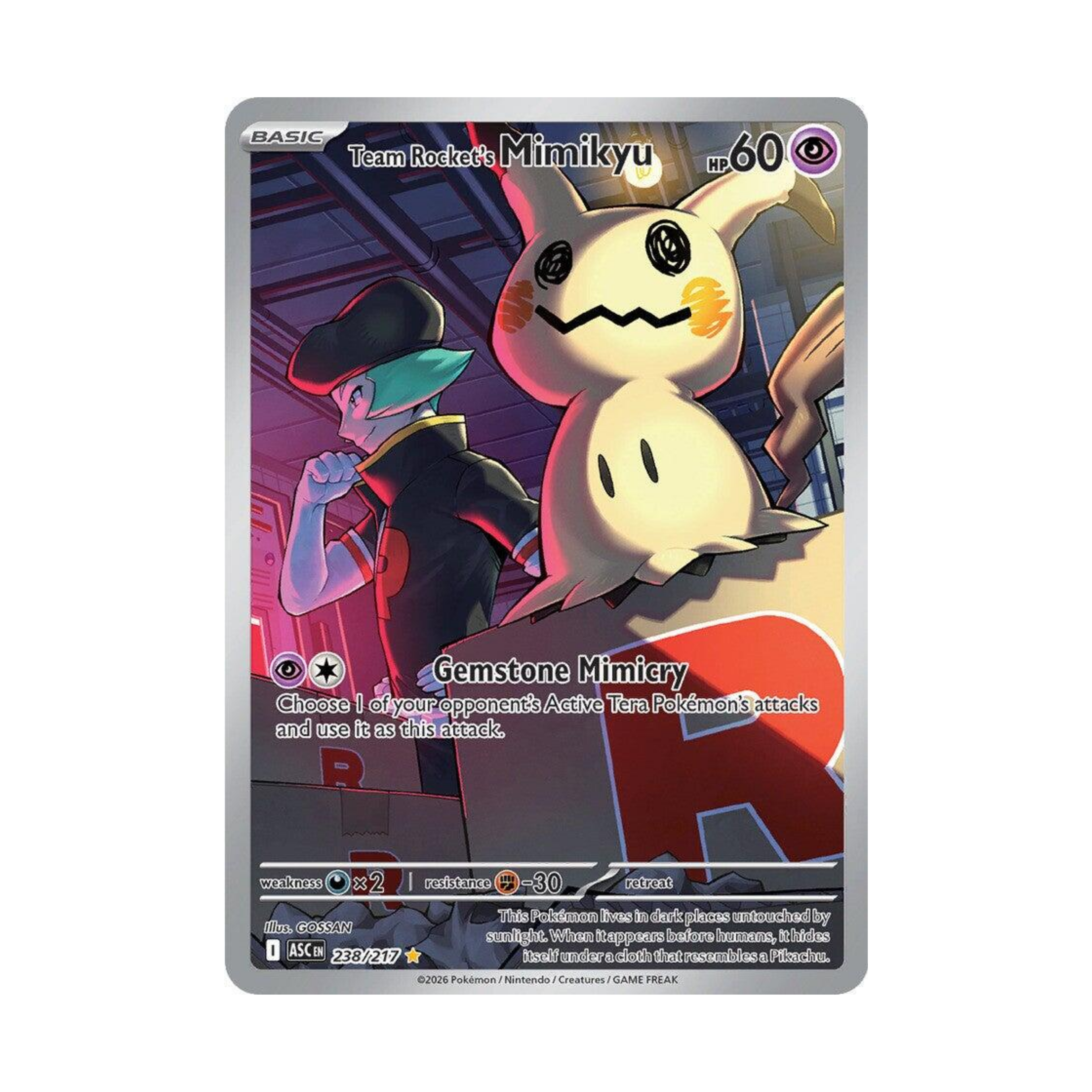 Mimikyu del Team Rocket ASC 238 - NM Español