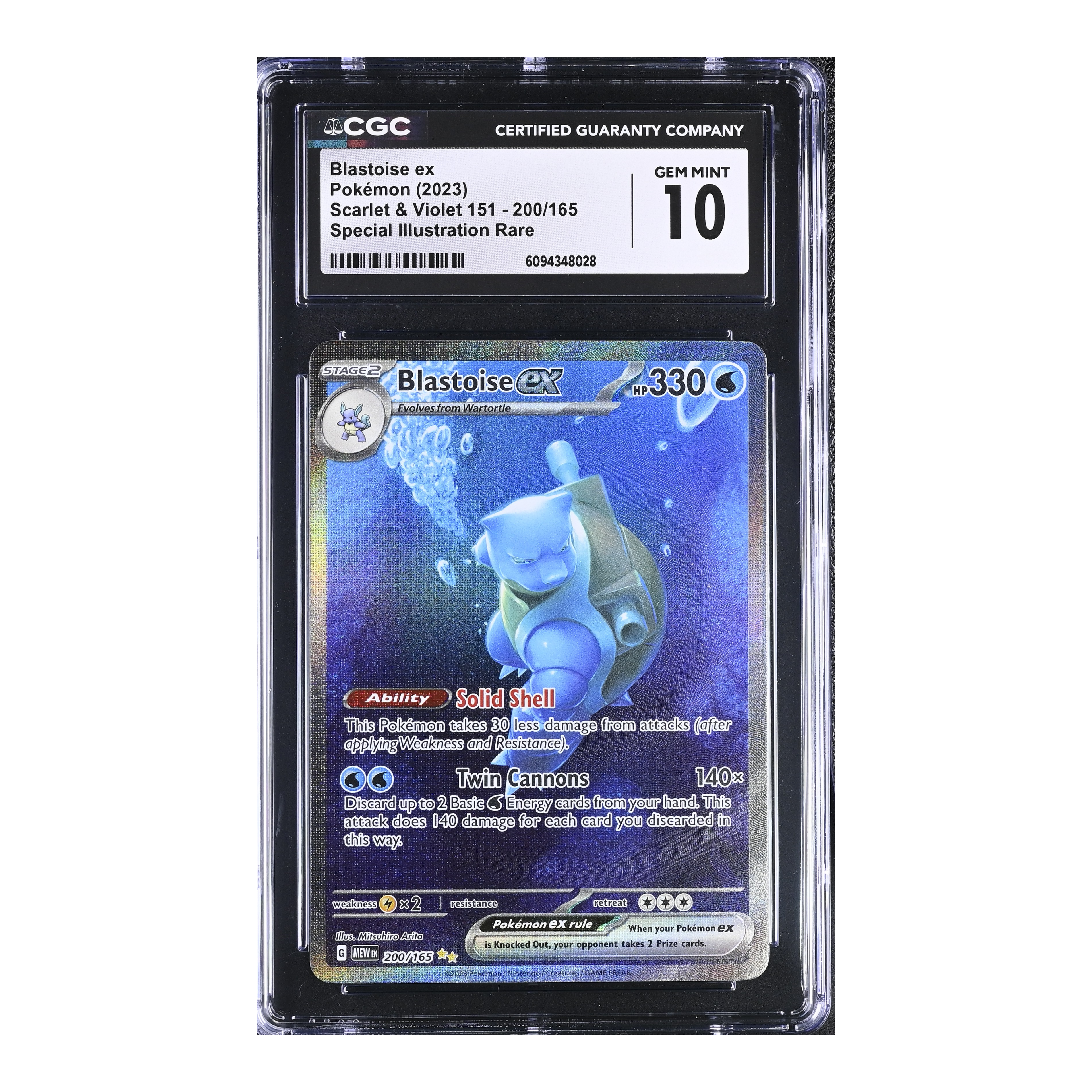 Blastoise EX (2023) Scarlet & Violet 151 - CGC 10
