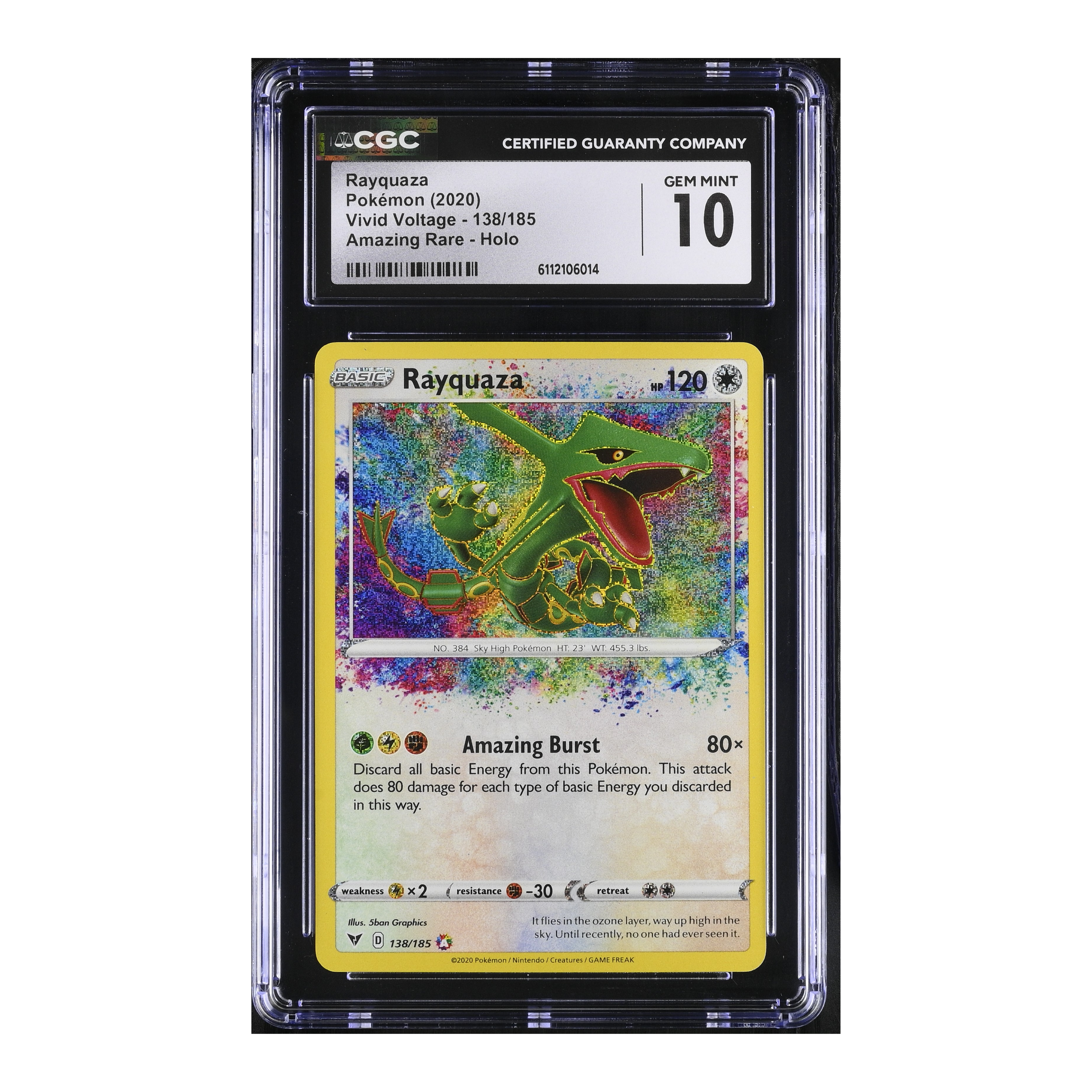 Rayquaza (2020) Vivid Voltage Amazing Rare - CGC 10