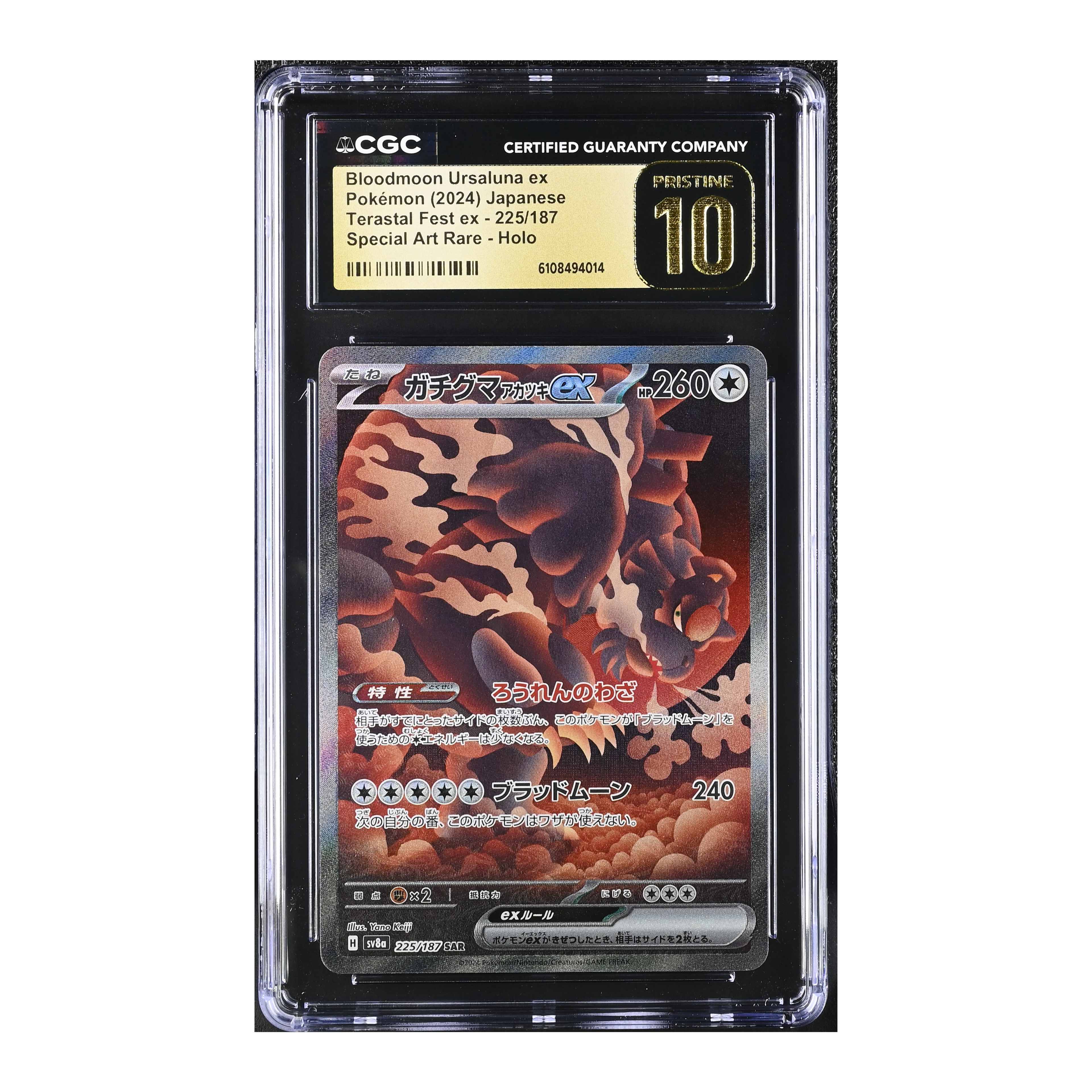 Bloodmoon Ursaluna EX (2024) Japanese Terastal Festival EX - CGC 10 PRISTINE