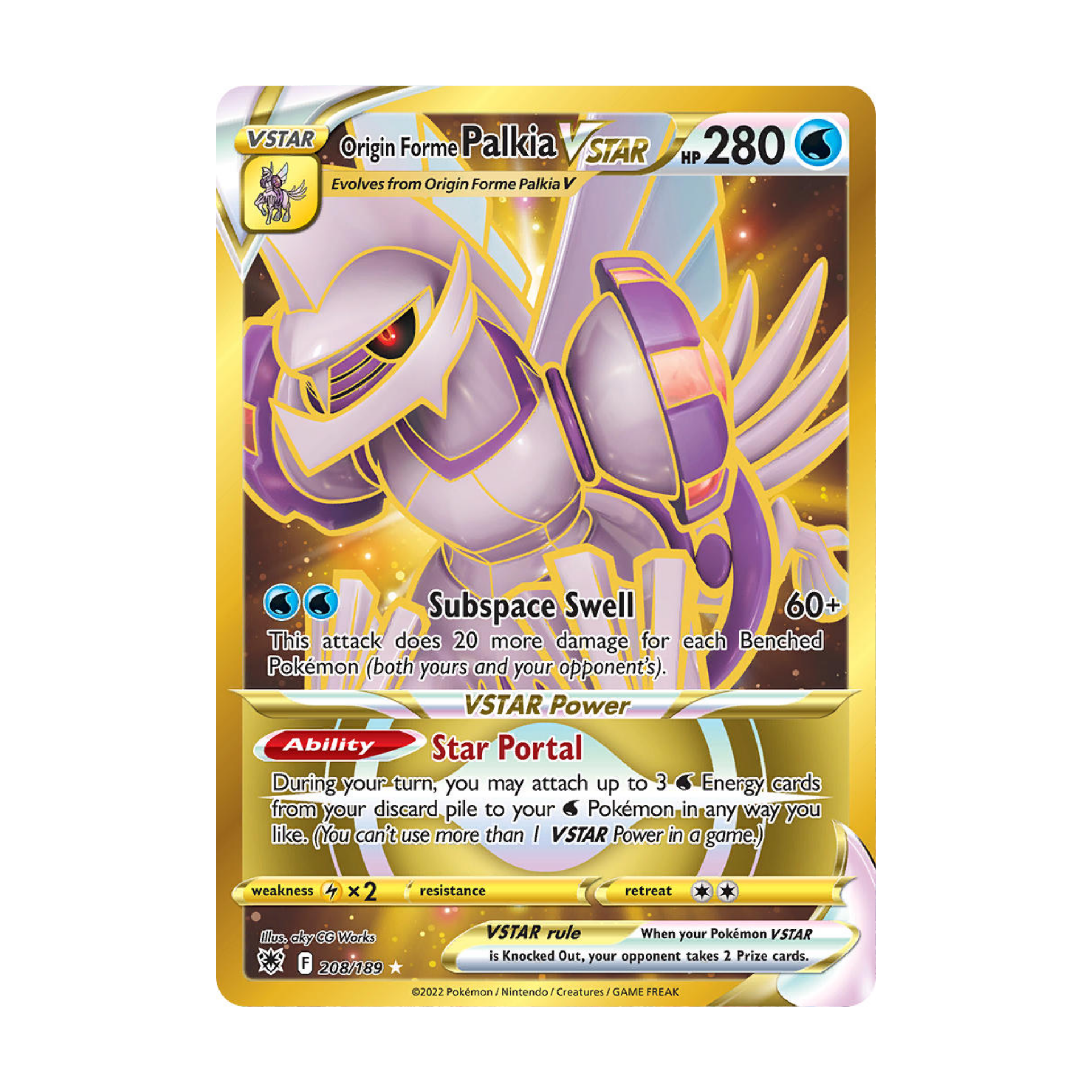 Palkia Origen V-ASTRO ASR 208 - NM Inglés