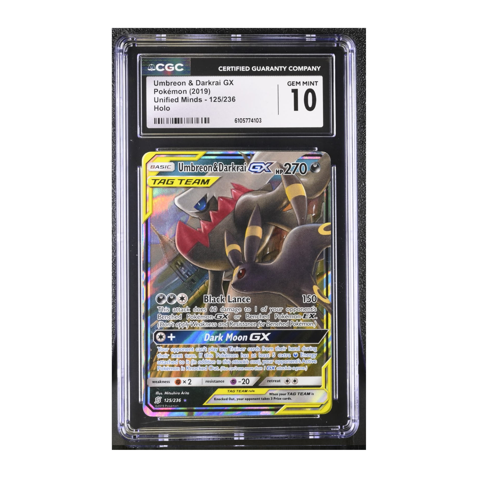 Umbreon & Darkrai GX (2019) Unified Minds - CGC 10