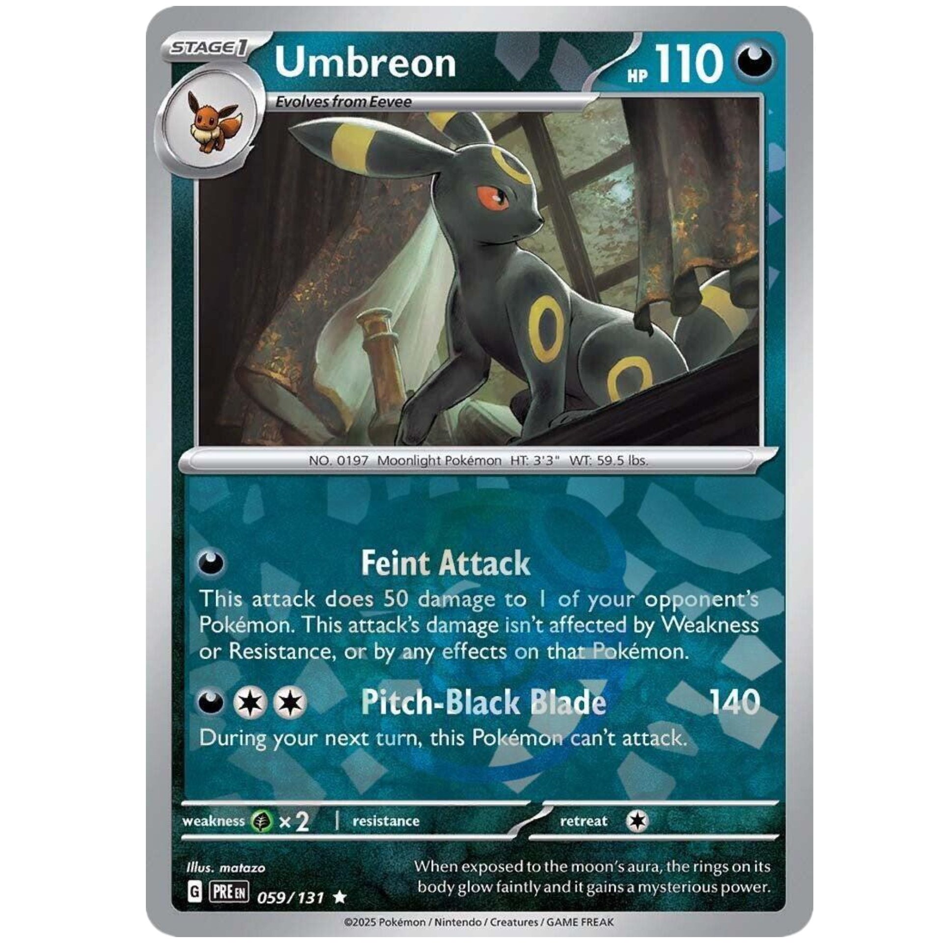 Umbreon Masterball Reverse PRE 059 - NM Español