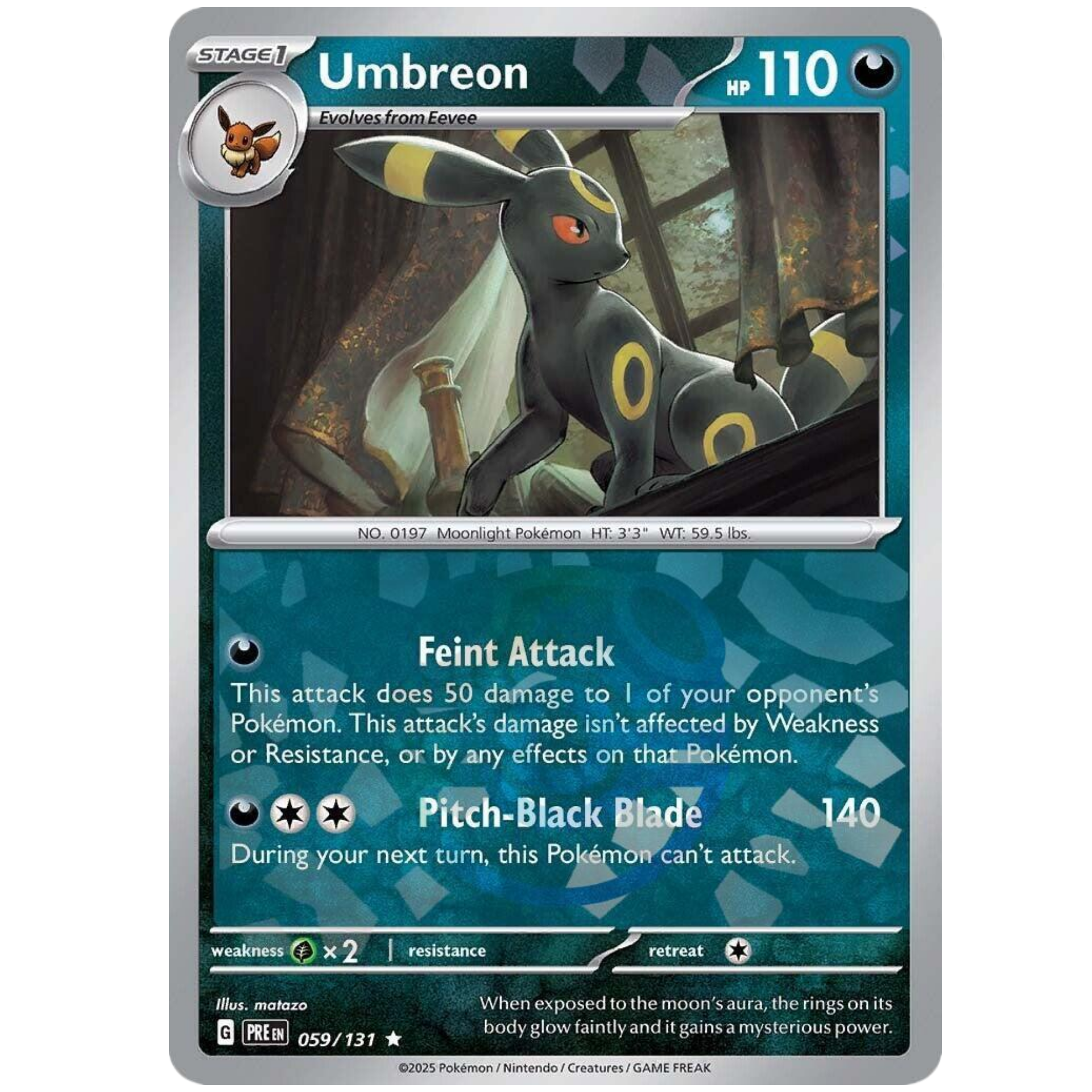 Umbreon Masterball Reverse PRE 059 - NM Español