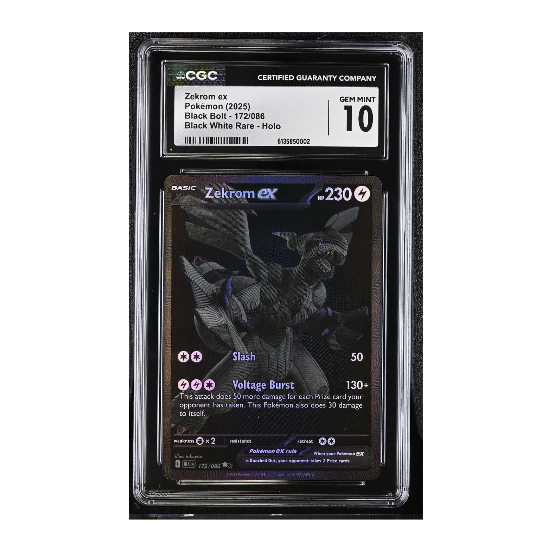Zekrom EX (2025) Black Bolt - CGC 10