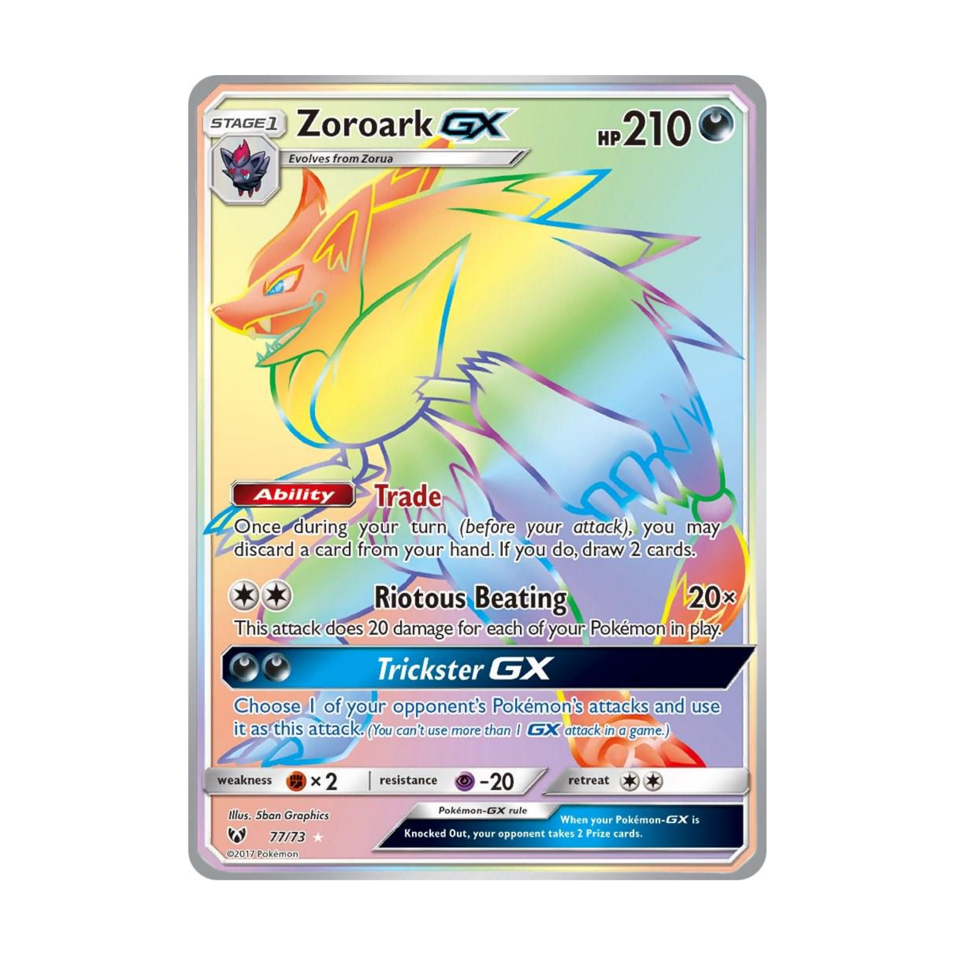 Zoroark GX SLG 77 - NM Español