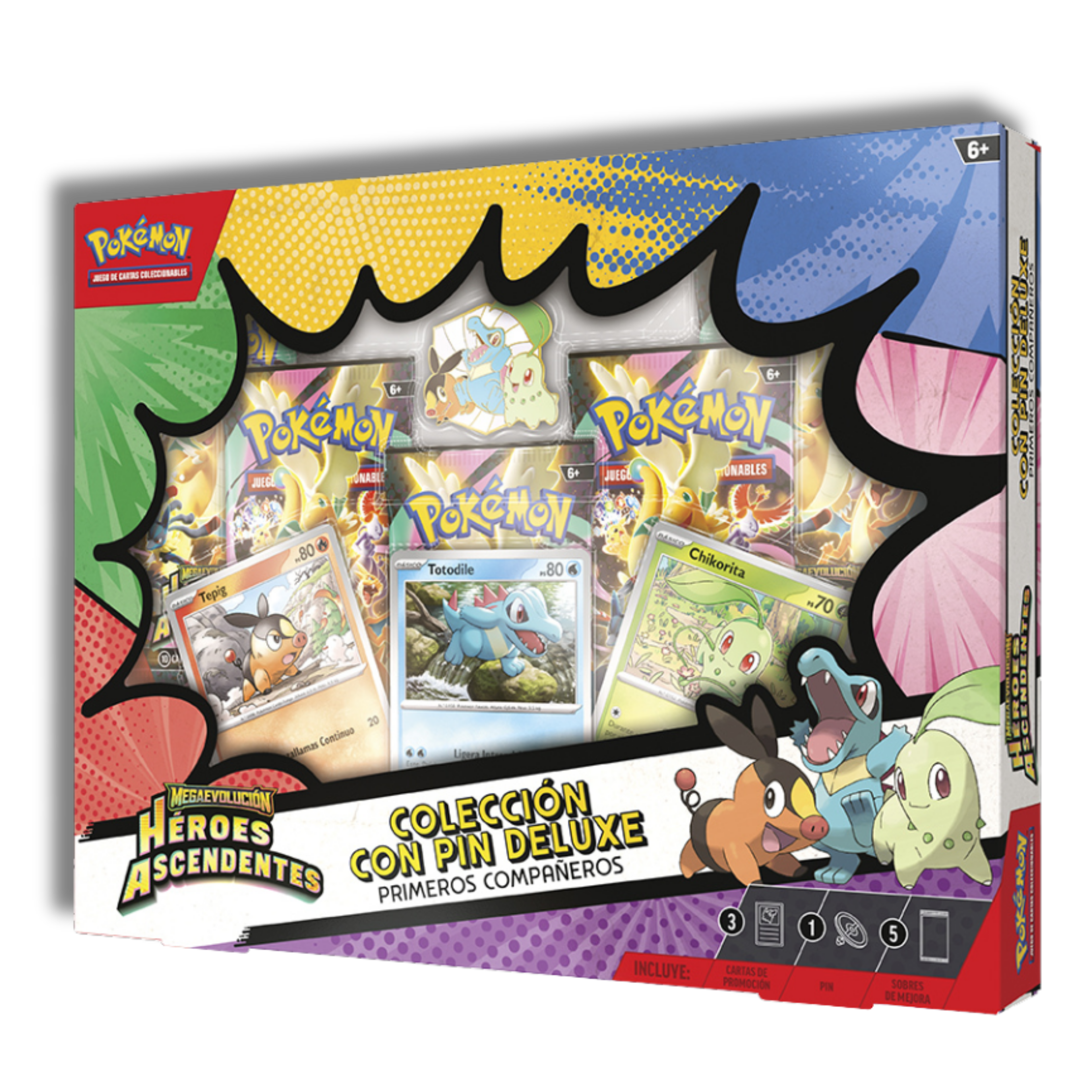 Caja con Pin Deluxe Primeros Compañeros Héroes Ascendentes - Español