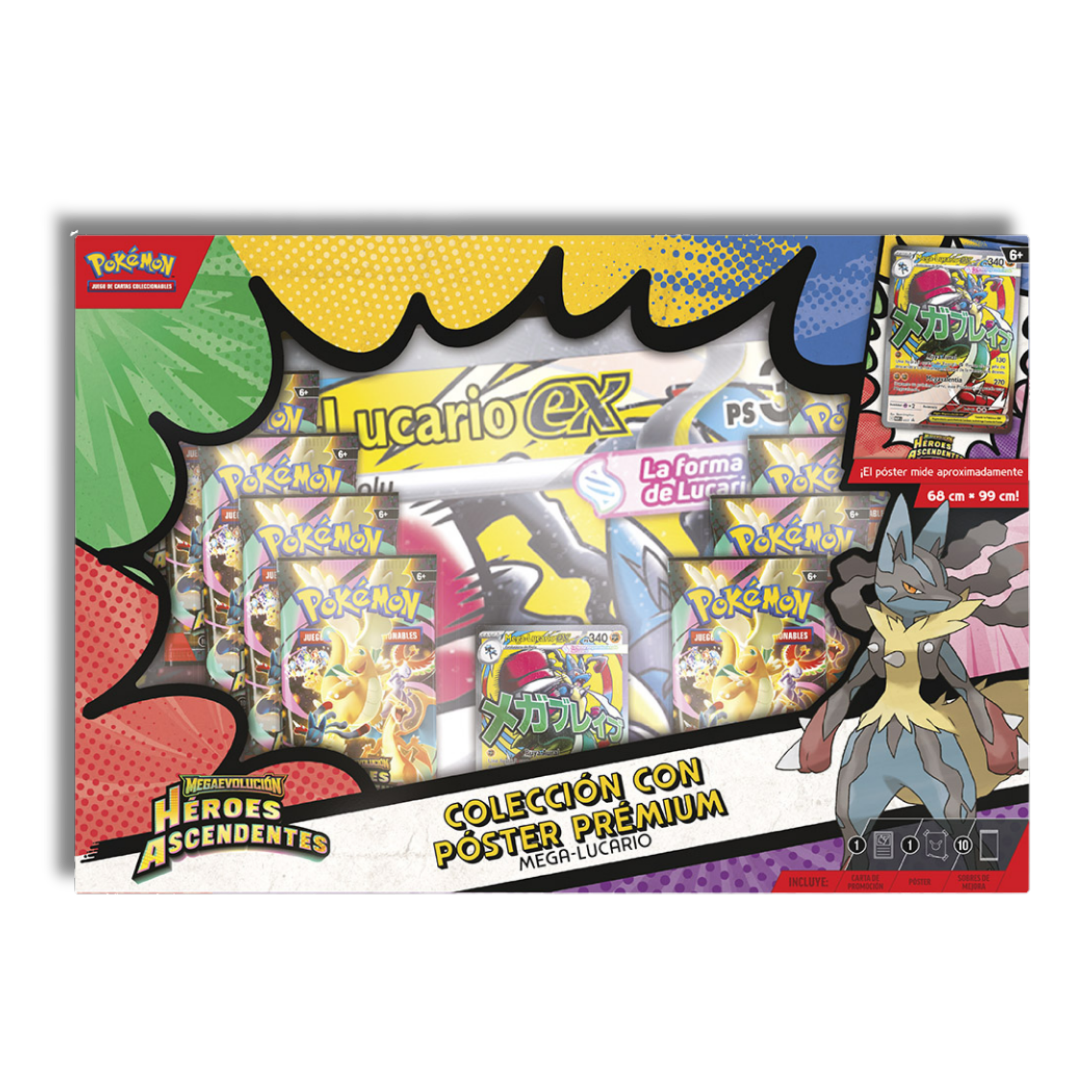 Caja Colección con Poster Premium Héroes Ascendentes - Español "Embalaje dañado"