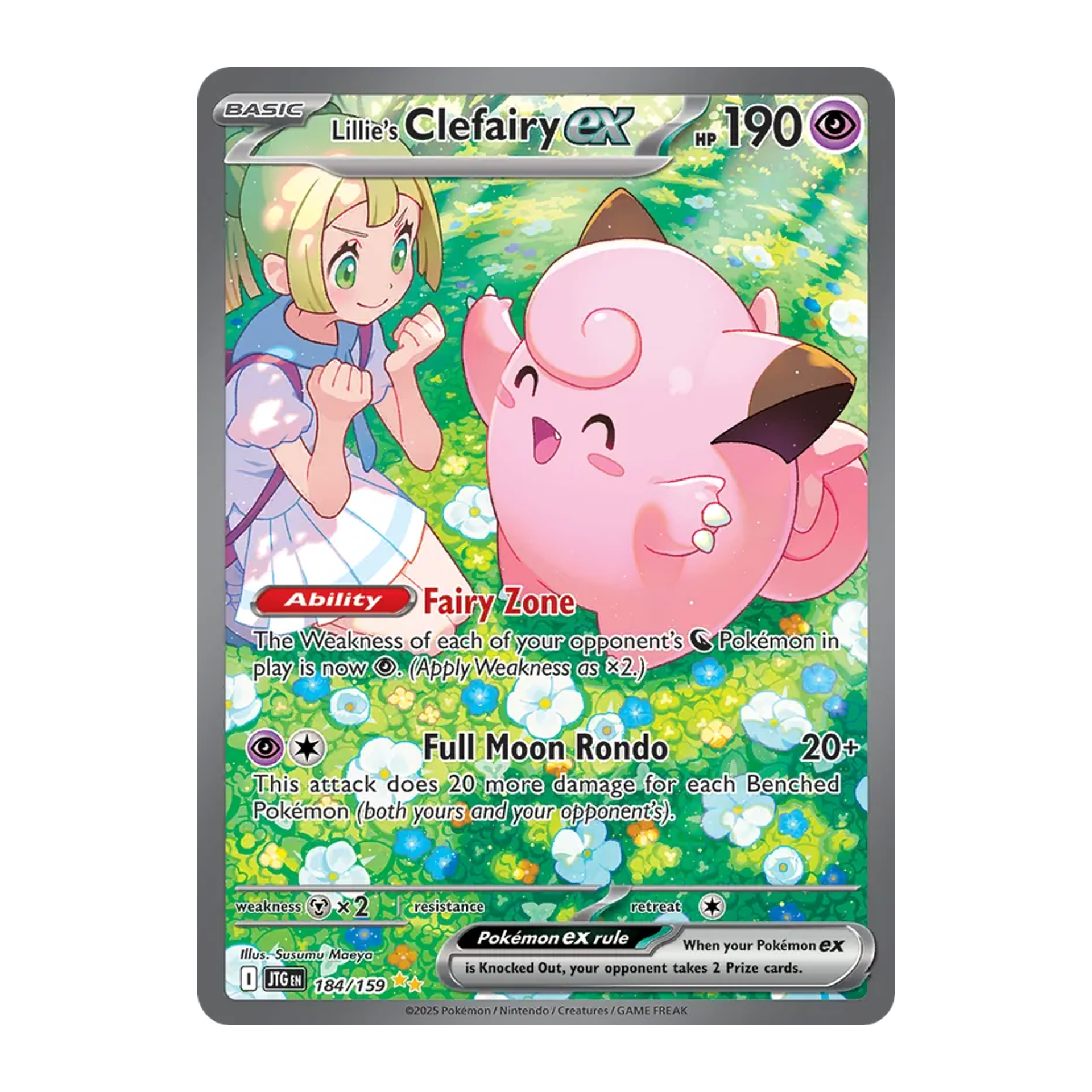 Lillie's Clefairy ex JTG 184 - NM Español