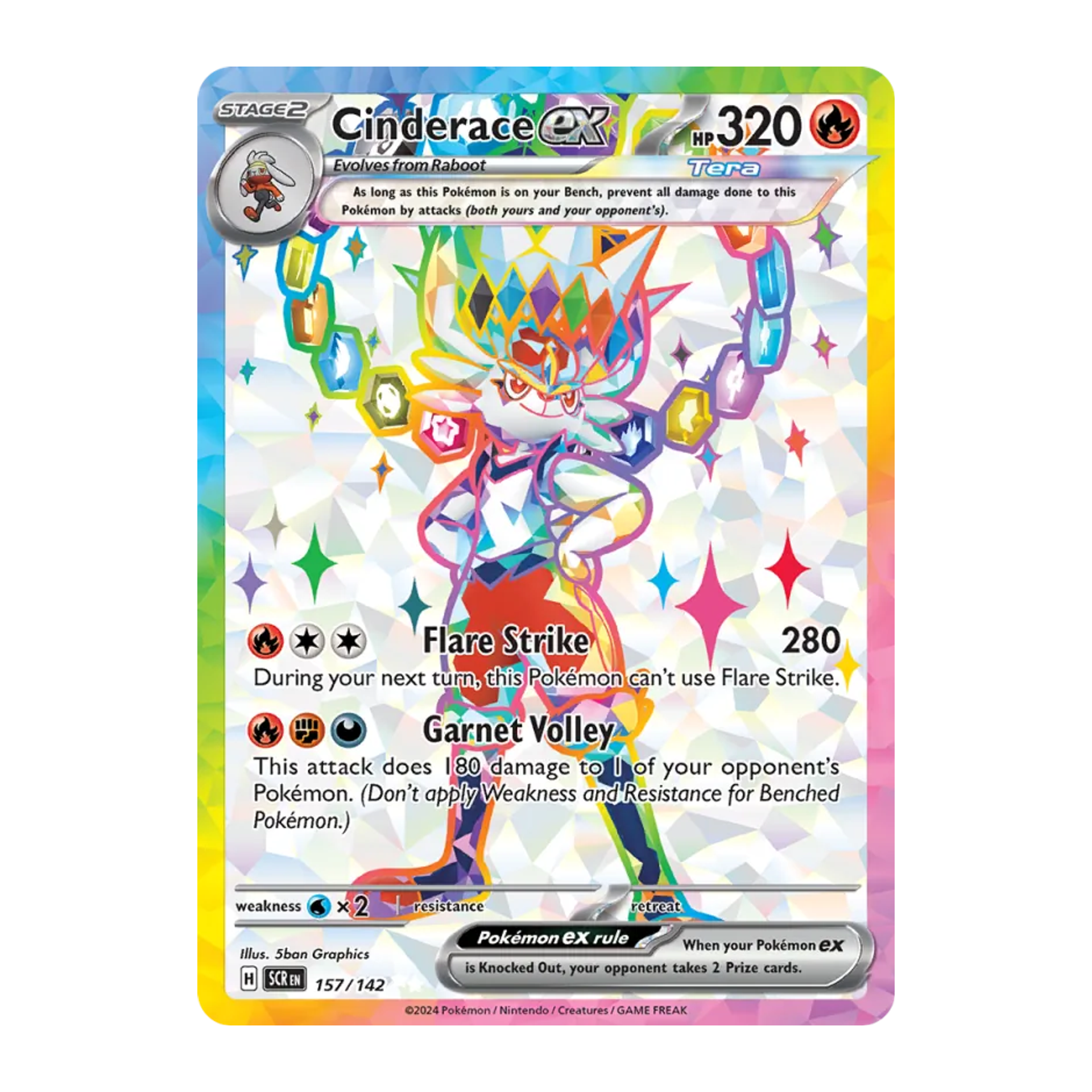 Cinderace ex SCR 157 - NM Español