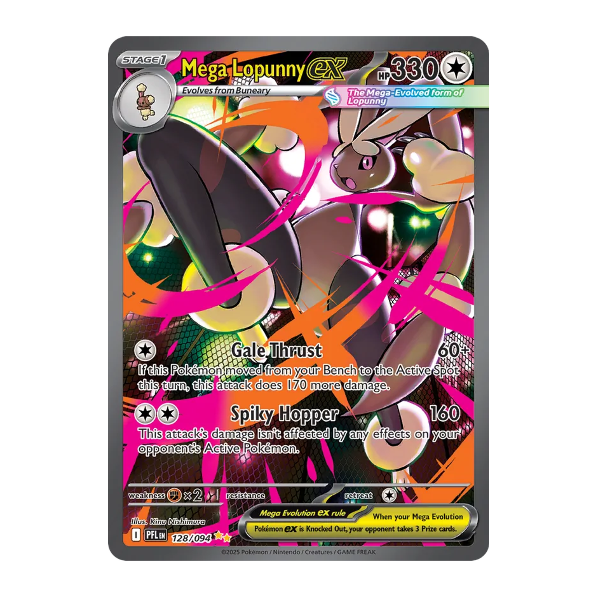 Mega Lopunny ex PFL 128 - NM Español