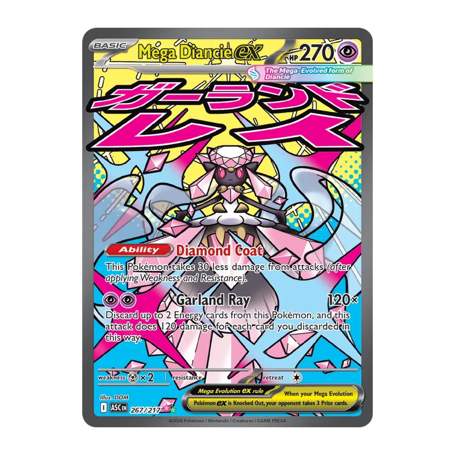 Mega Diancie ex ASC 267 - NM Español